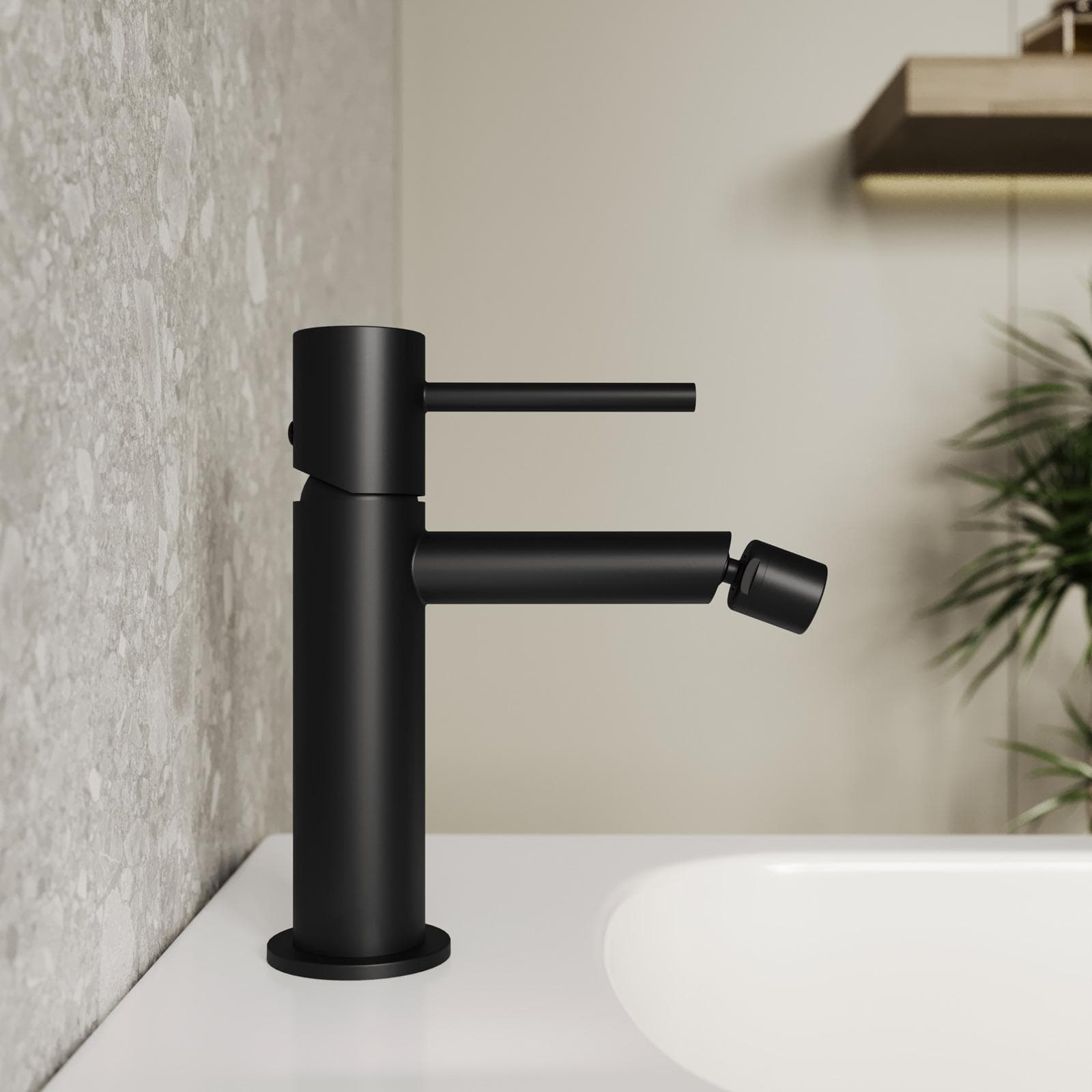 Set miscelatore lavabo e bidet nero opaco – Oasis