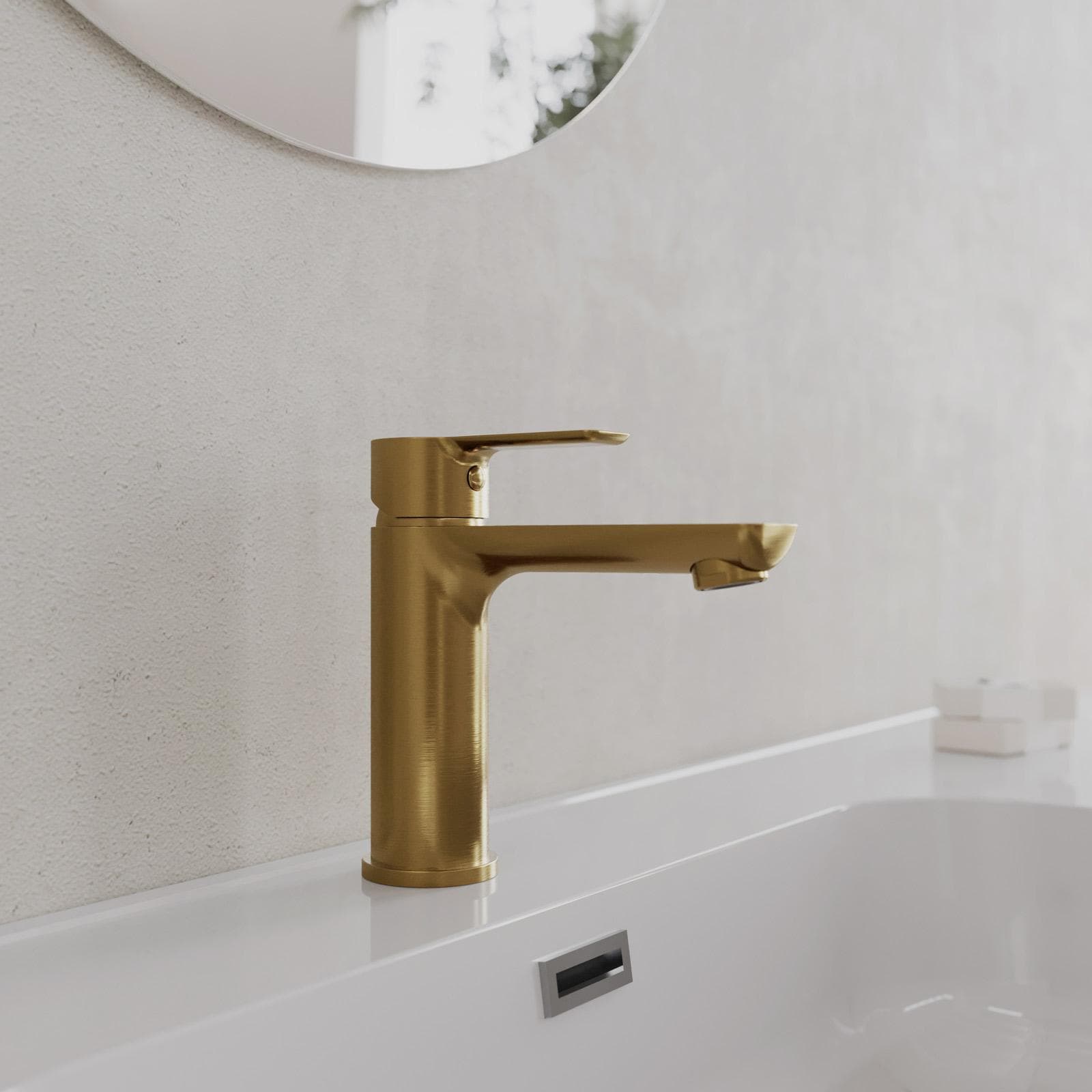 Set miscelatore lavabo e bidet oro spazzolato – Key