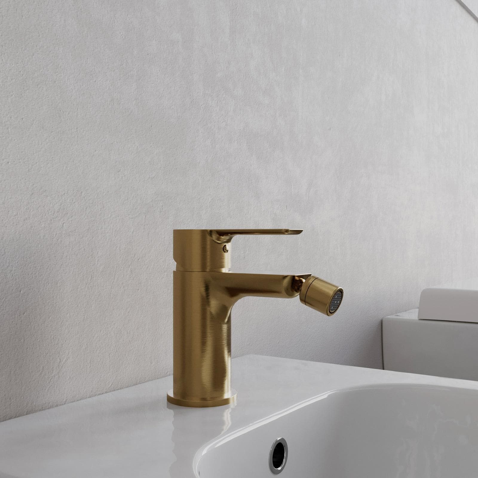 Set miscelatore lavabo e bidet oro spazzolato – Key