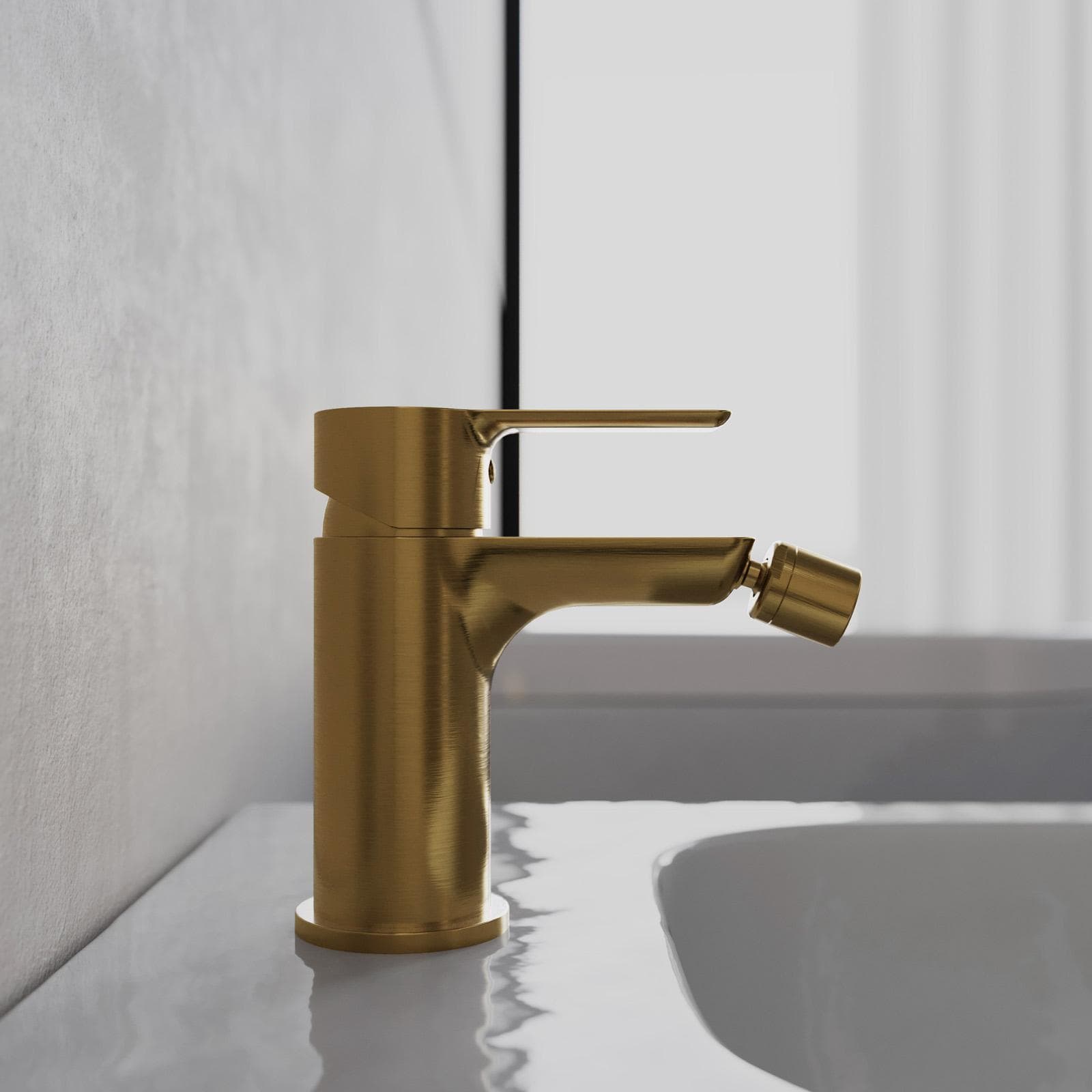 Set miscelatore lavabo e bidet oro spazzolato – Key