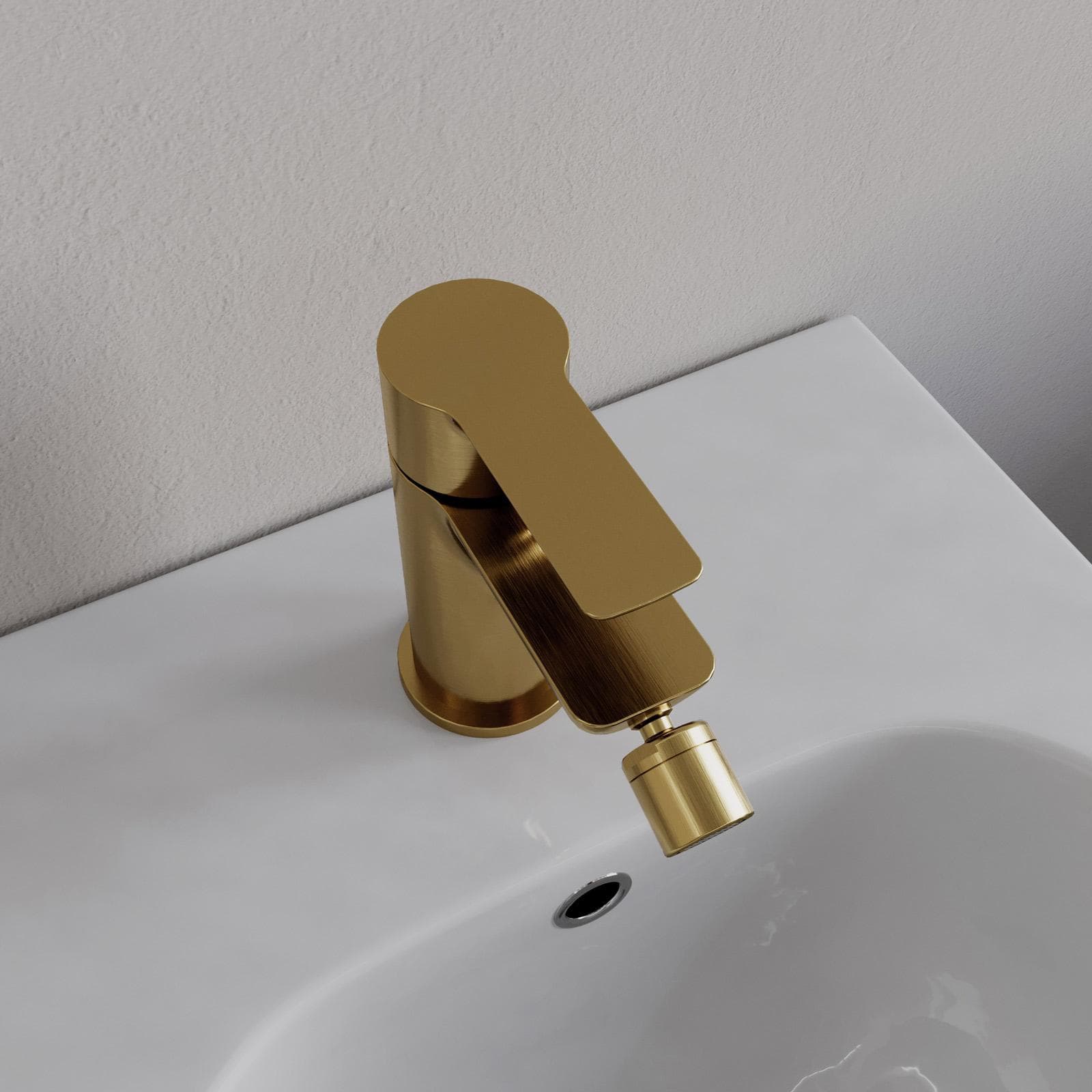 Set miscelatore lavabo e bidet oro spazzolato – Key