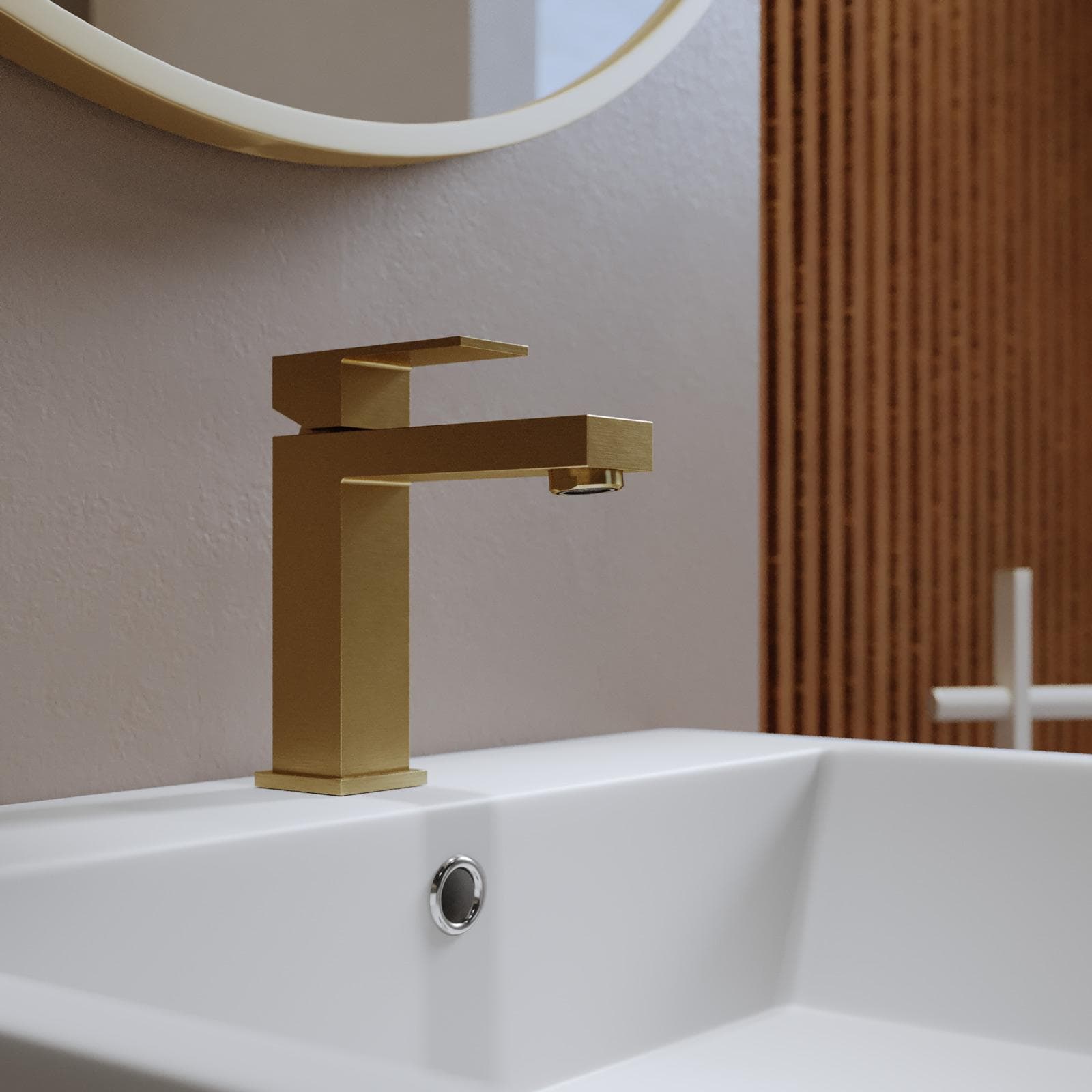 Set miscelatore lavabo e bidet oro spazzolato – Kyria