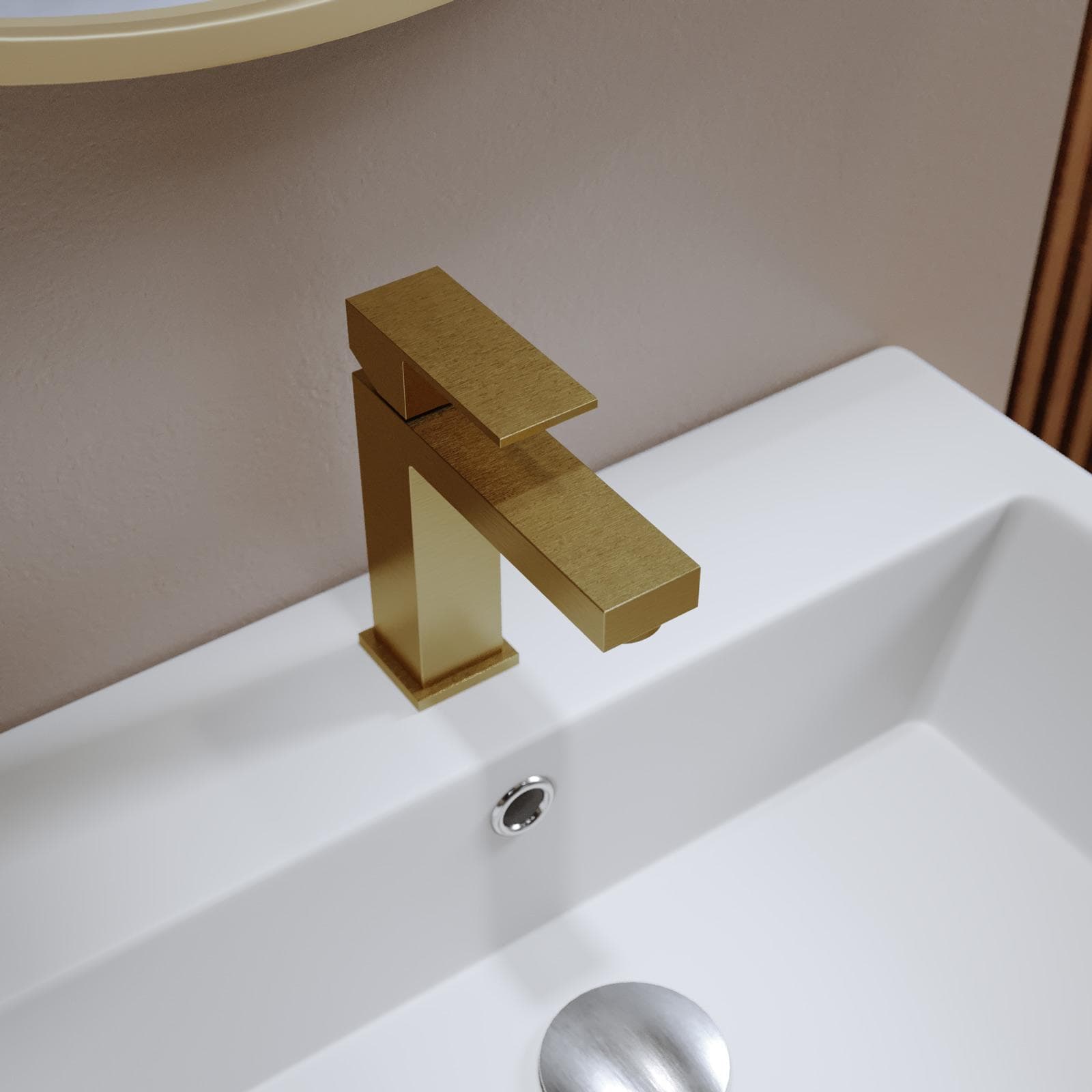 Set miscelatore lavabo e bidet oro spazzolato – Kyria