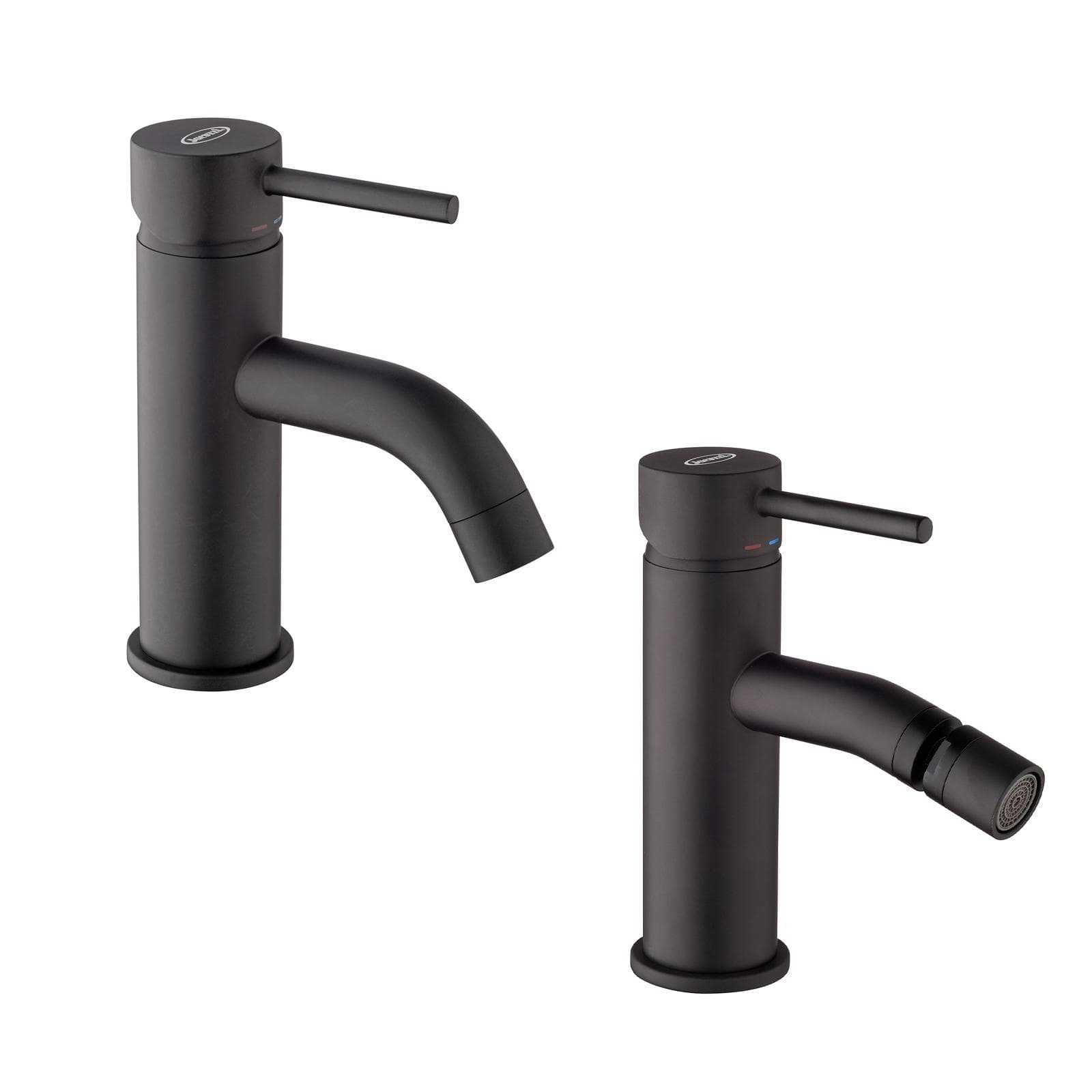 Set miscelatori lavabo e bidet nero opaco Gun di Jacuzzi - Rubinetteria