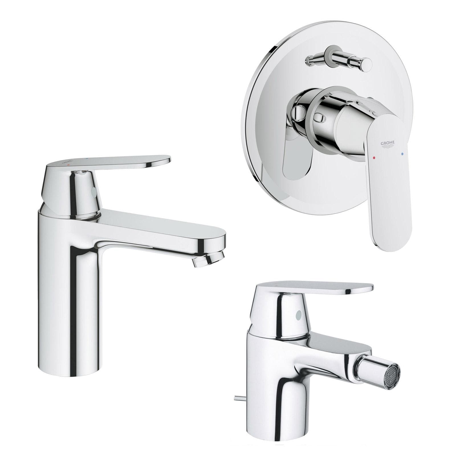 Set miscelatori lavabo M con bidet e con incasso doccia con deviatore GROHE Eurosmart Cosmopolitan