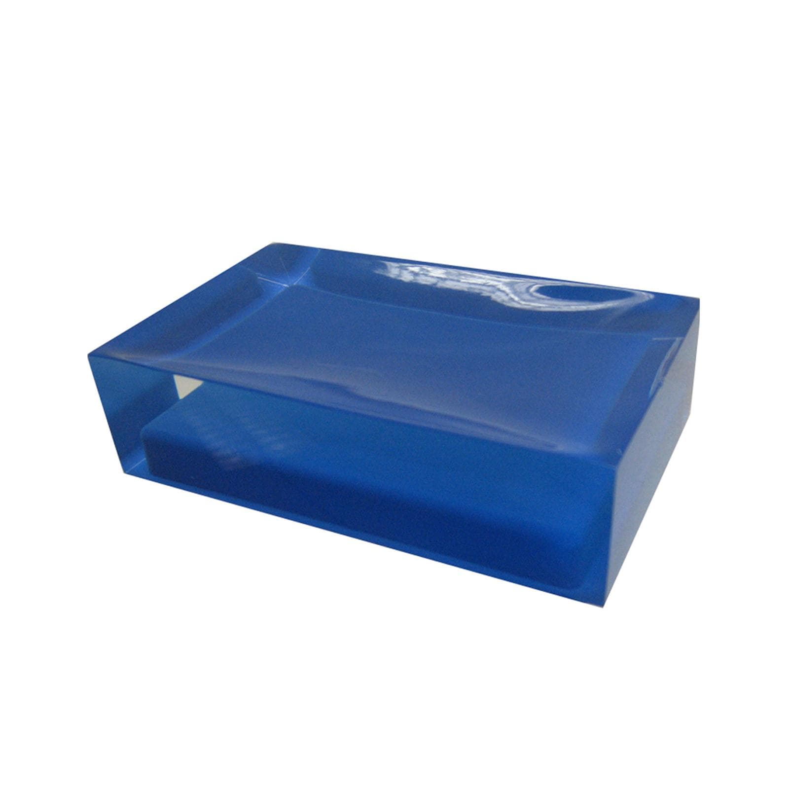 Set portaspazzolino dosasapone e portasapone blu e trasparente - Rainbow di Gedy