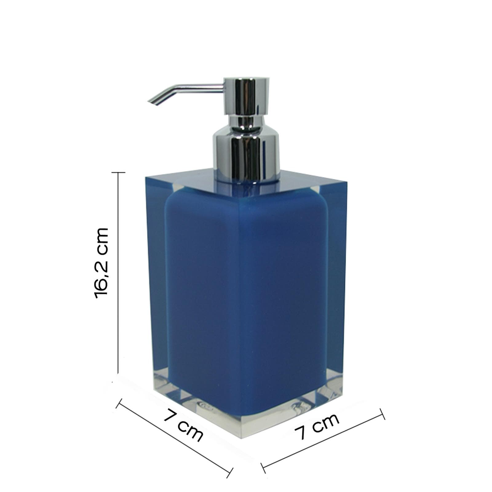 Set portaspazzolino dosasapone e portasapone blu e trasparente - Rainbow di Gedy