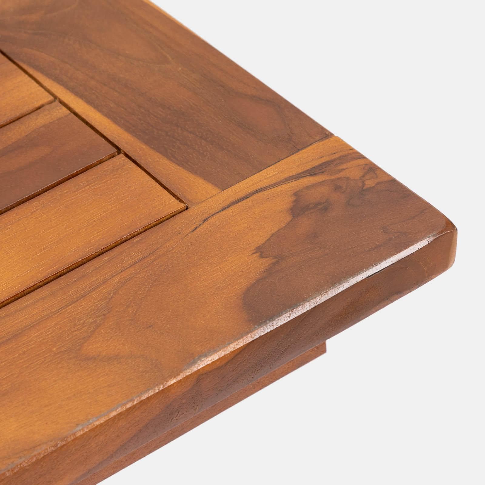 Set pranzo tavolo 120x70 cm e 4 sedie in legno teak - Louis