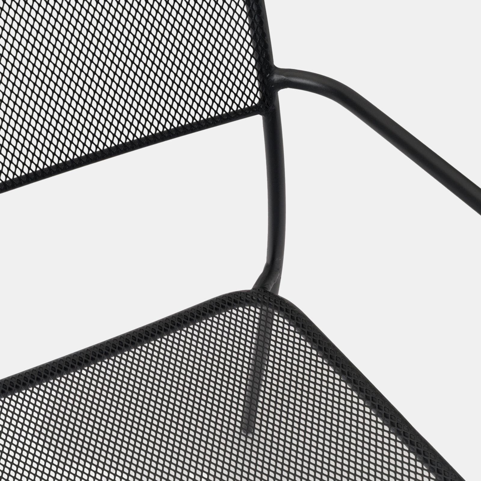 Set pranzo tavolo 70x120 cm e 4 sedie con braccioli in acciaio nero - Faber