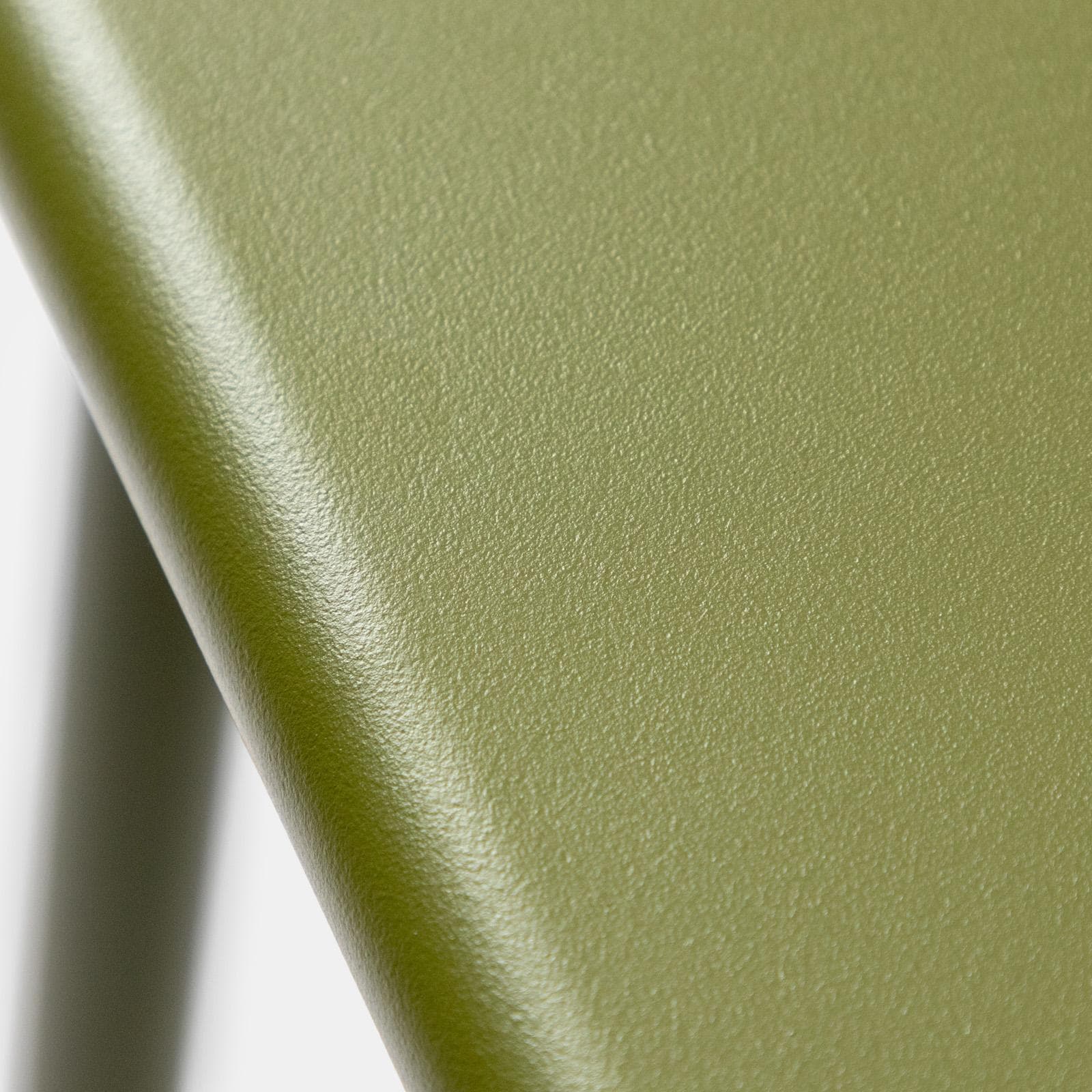 Set pranzo tavolo 70x120 cm e 4 sedie in acciaio verde oliva - Faber
