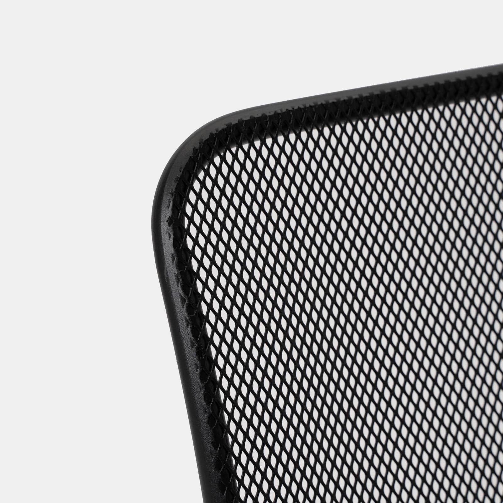 Set bistrot tavolo pieghevole 60x60 cm e 2 sedie in acciaio nero - Faber
