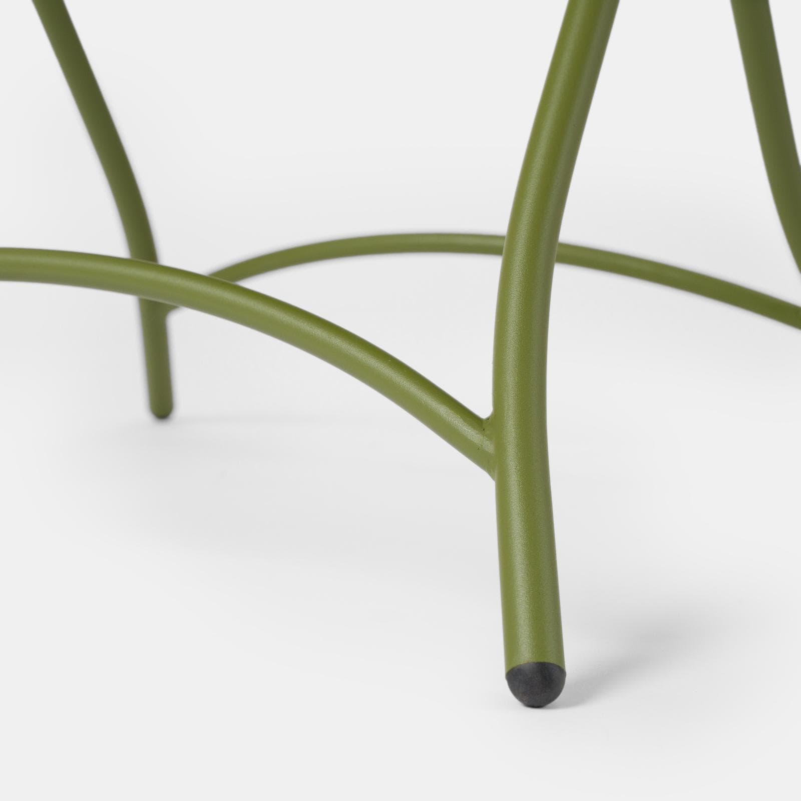 Set bistrot tavolo pieghevole 60x60 cm e 2 sedie in acciaio verde oliva - Faber