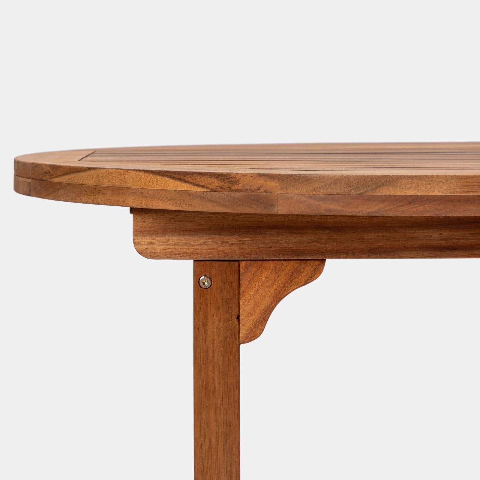 Set pranzo tavolo allungabile 180/240x100 cm e 4 sedie pieghevoli in legno di acacia - Paja
