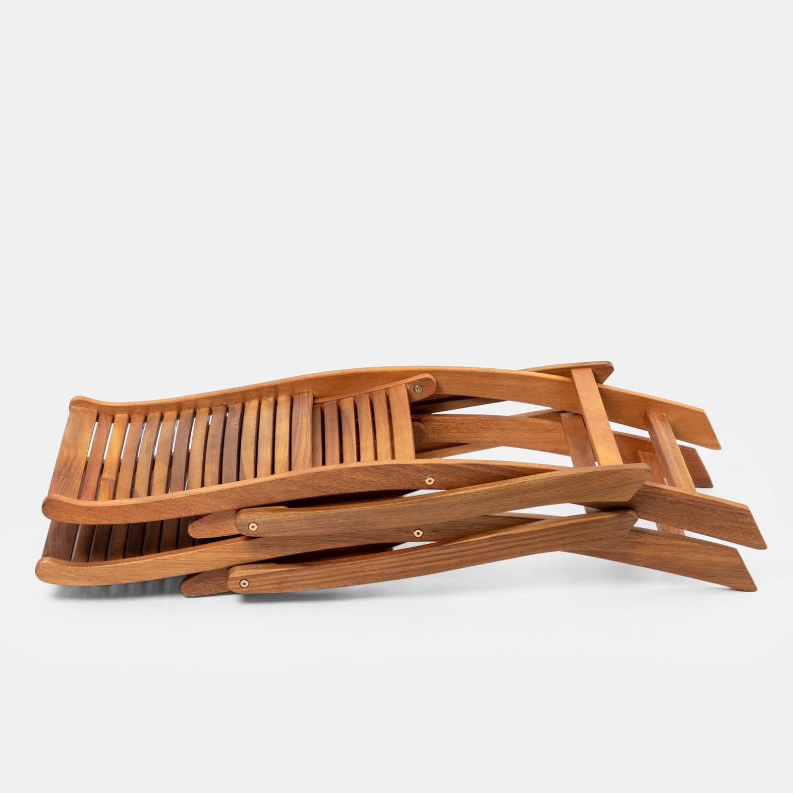 Set pranzo tavolo allungabile 180/260x110 cm con 4 sedie pieghevoli in legno di acacia - Paja