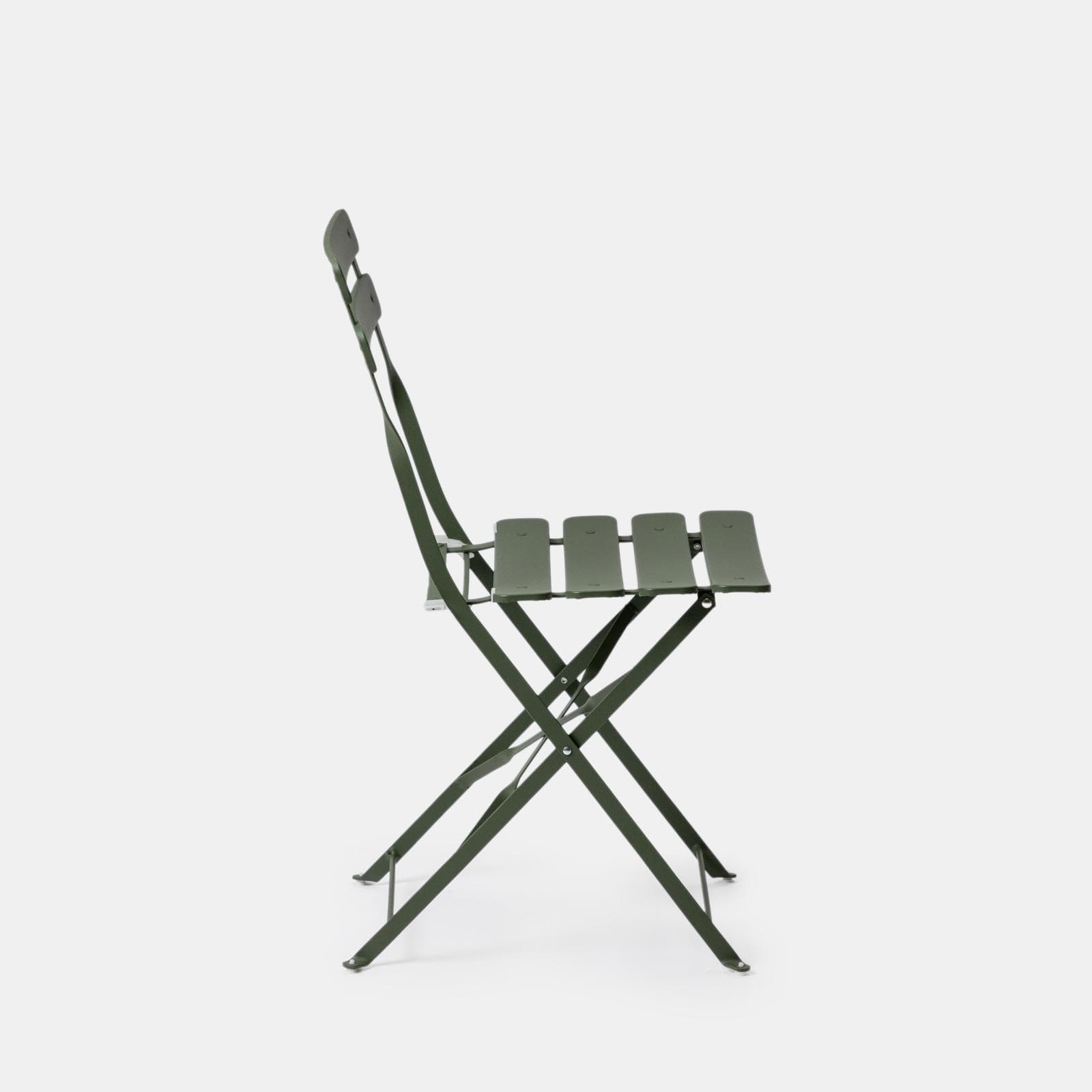 Set pranzo pieghevole tavolo 110x70 cm e 4 sedie in metallo verde salvia - Atelier