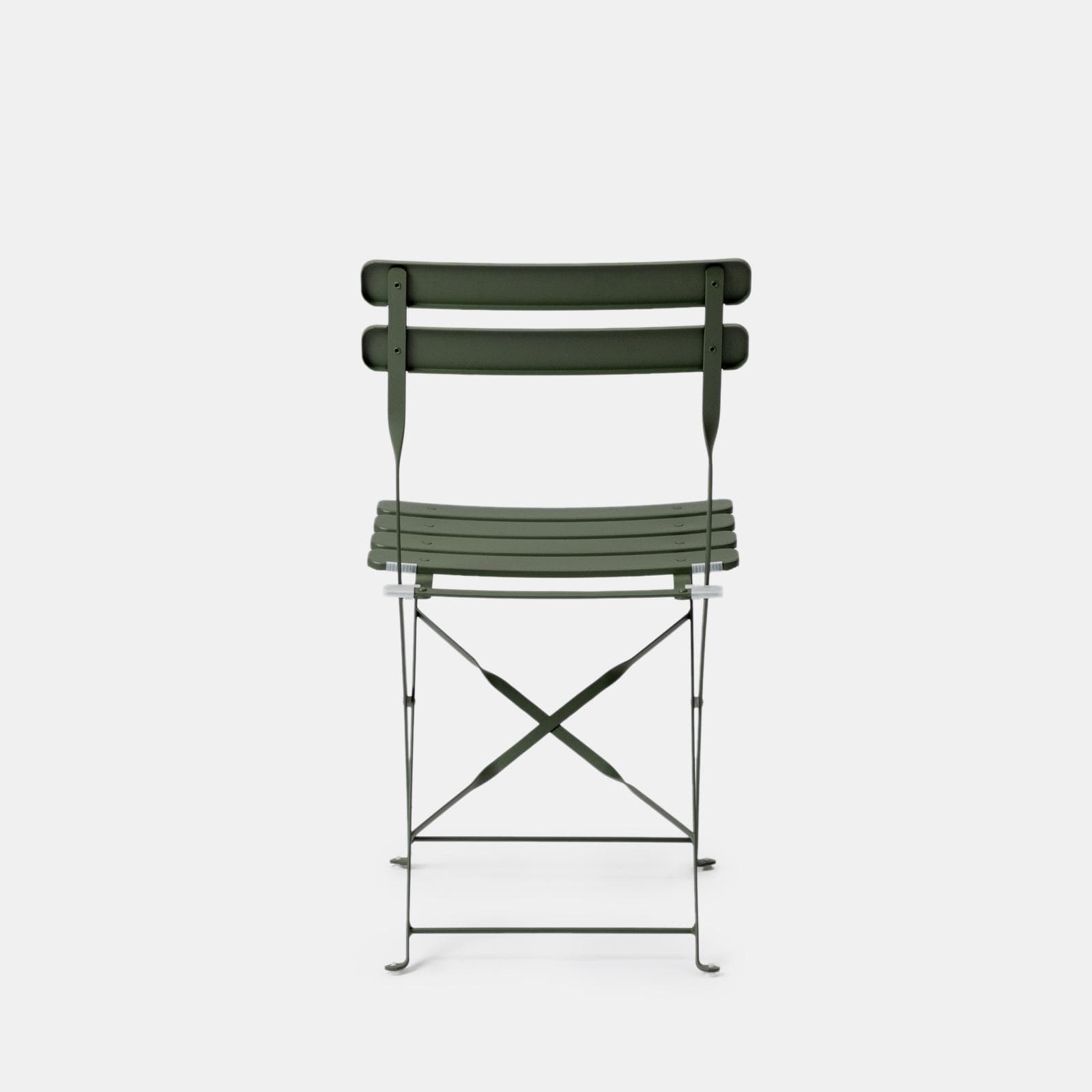 Set pranzo pieghevole tavolo 110x70 cm e 4 sedie in metallo verde salvia - Atelier