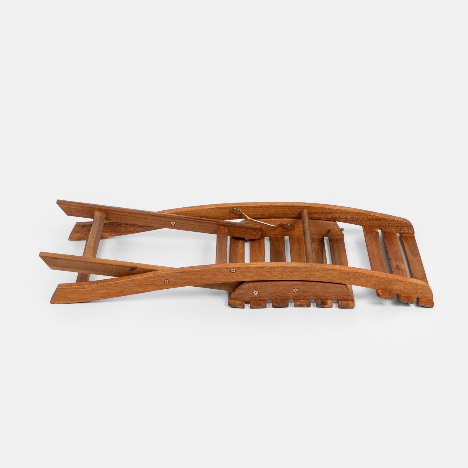 Set pranzo con tavolo rotondo 100 cm e 4 sedie pieghevoli in legno di acacia - Paja