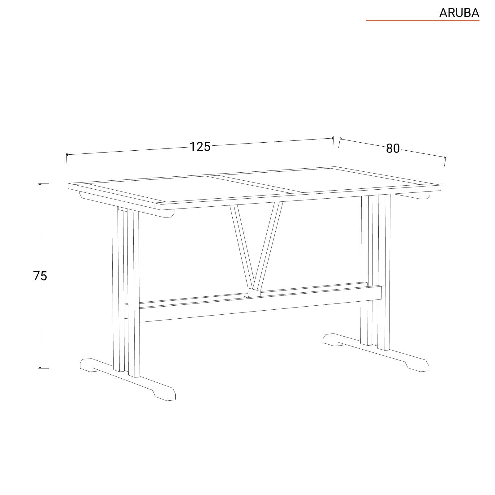 Set pranzo tavolo 125x80 cm e quattro poltrone pieghevoli in textilene bianco e legno di acacia - Aruba