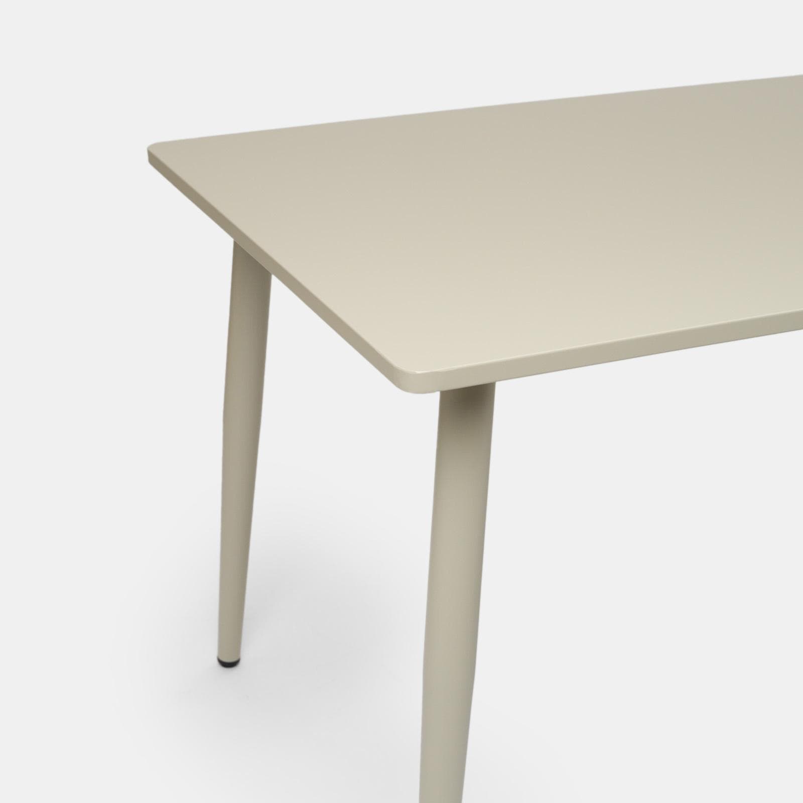 Set pranzo tavolo 150x80 cm e 4 sedie con braccioli in corda beige - Levanto