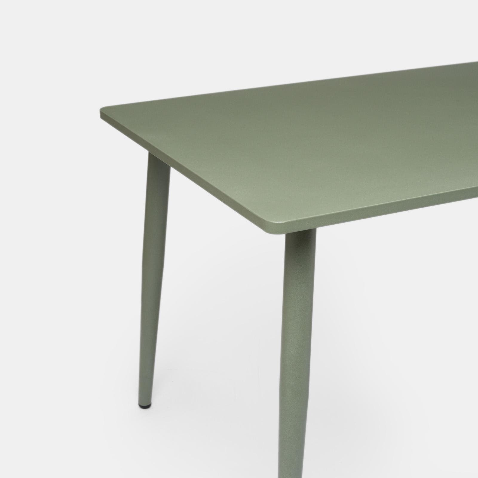 Set pranzo tavolo 150x80 cm e 4 sedie con braccioli in corda verde - Levanto