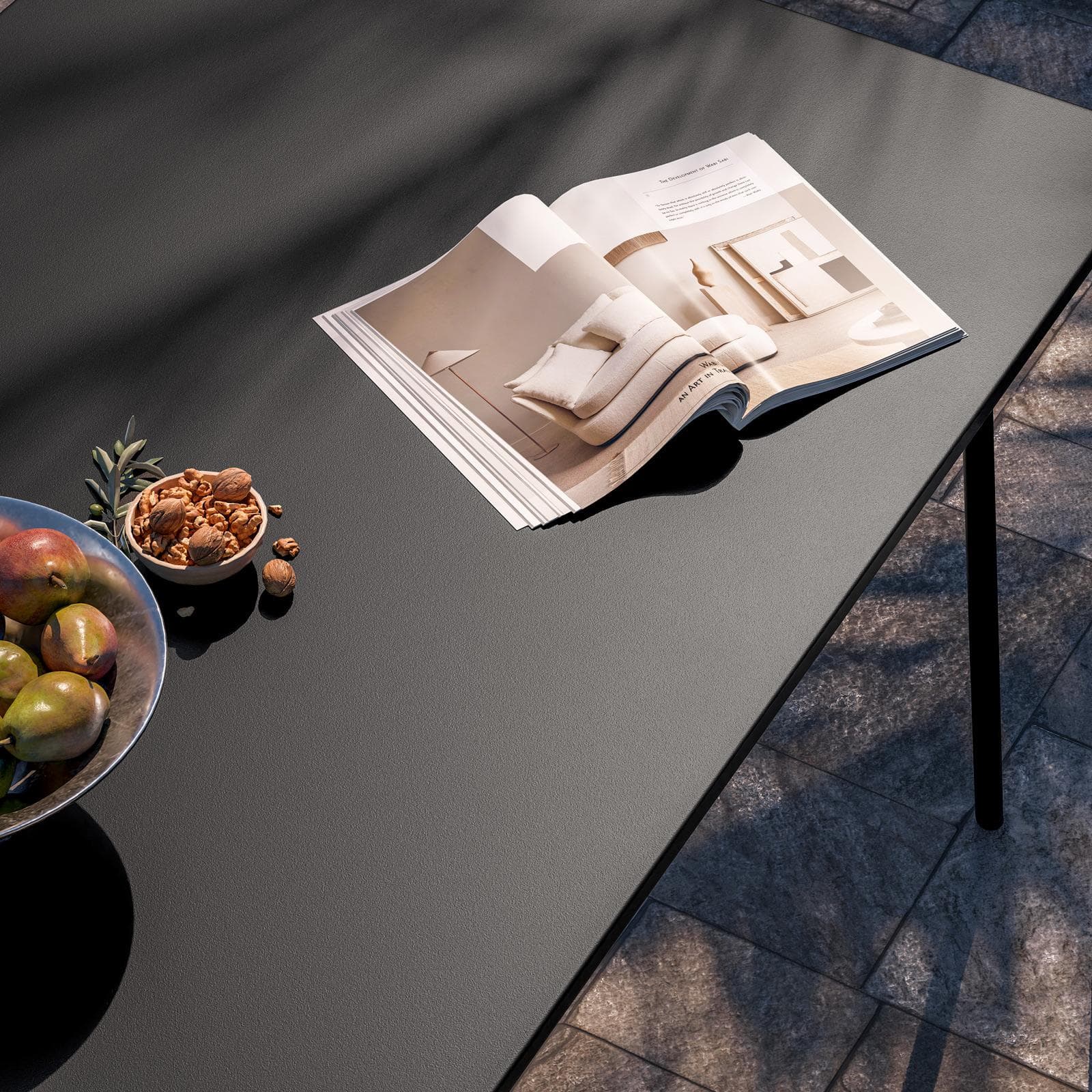 Set pranzo tavolo 150x80 cm in acciaio nero e 4 sedie in polipropilene bianco - Paint