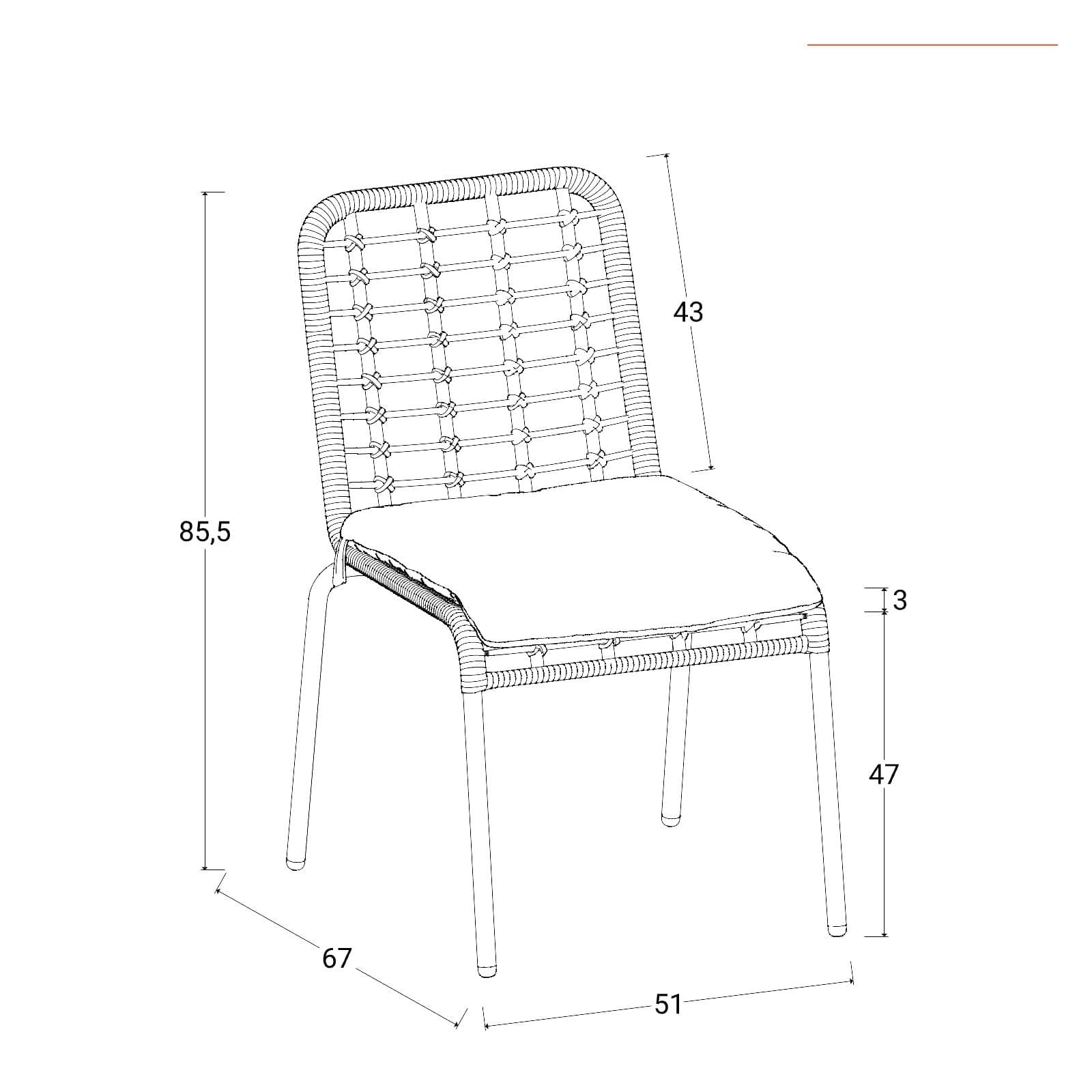 Set pranzo tavolo 150x90 cm e 4 sedie in acciaio bianco e polyrattan naturale - Griel