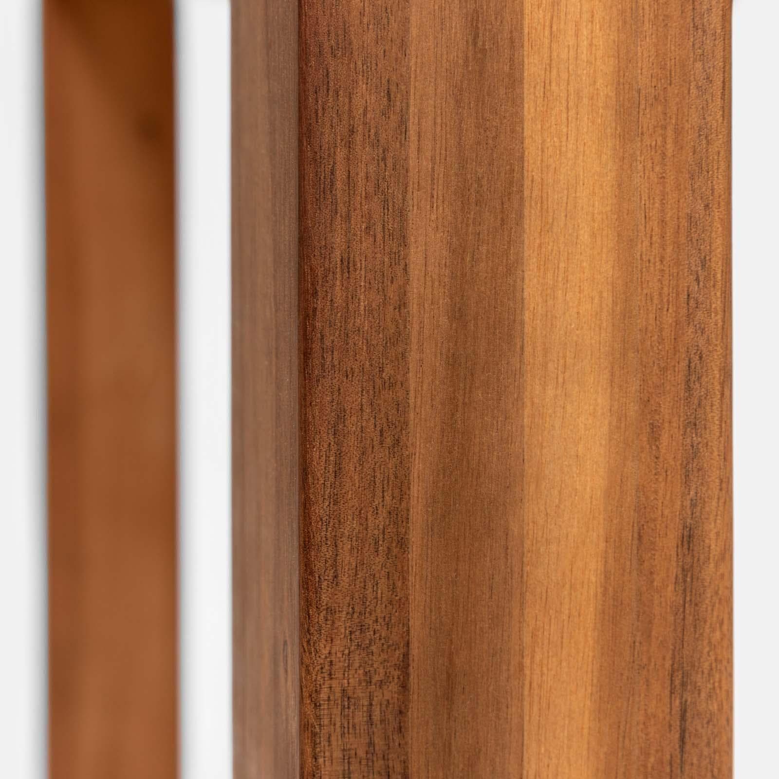 Set pranzo tavolo 160x80 cm e 4 sedie con braccioli regolabili in legno di acacia - Paja