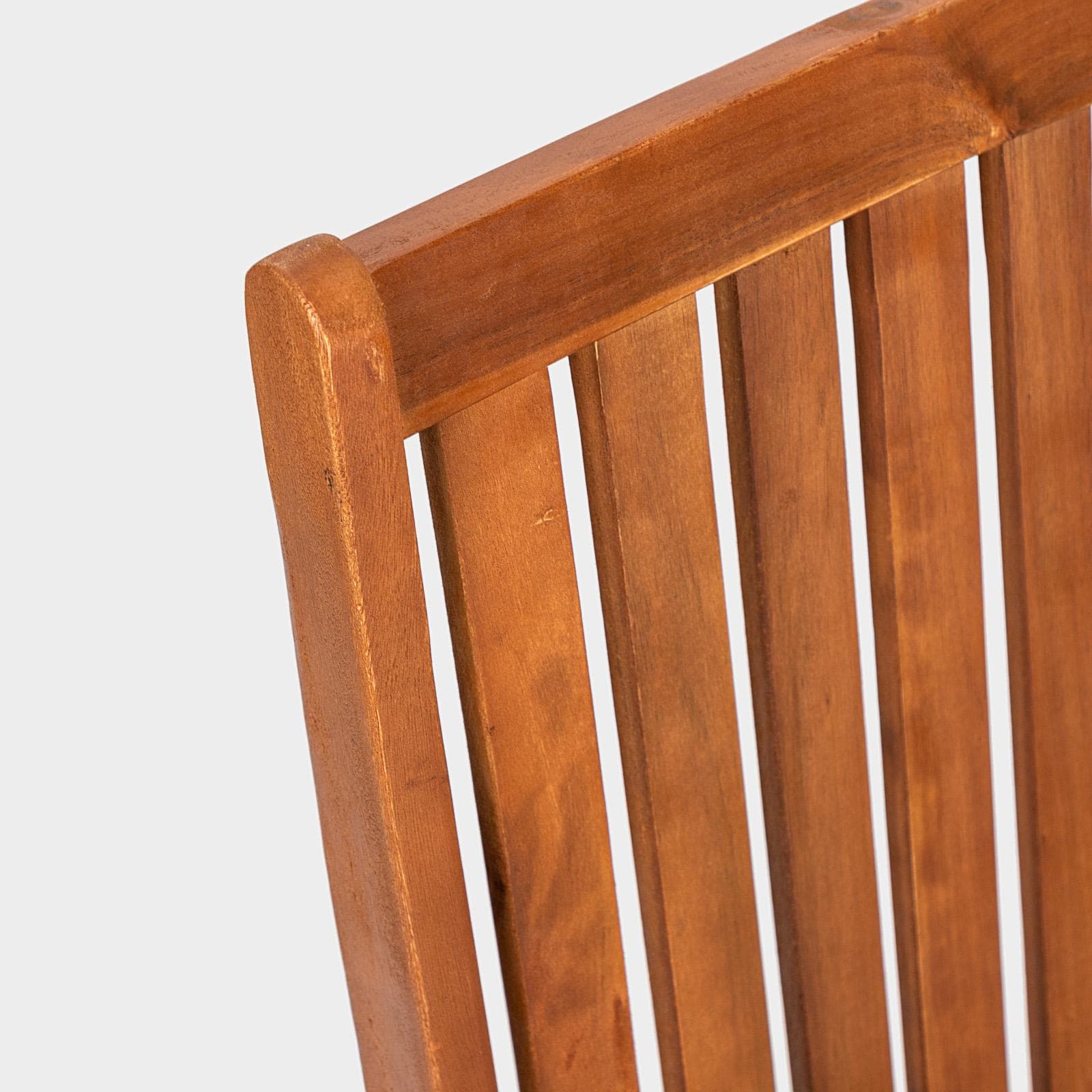 Set pranzo tavolo 160x80 cm e 4 sedie con braccioli regolabili in legno di acacia - Paja