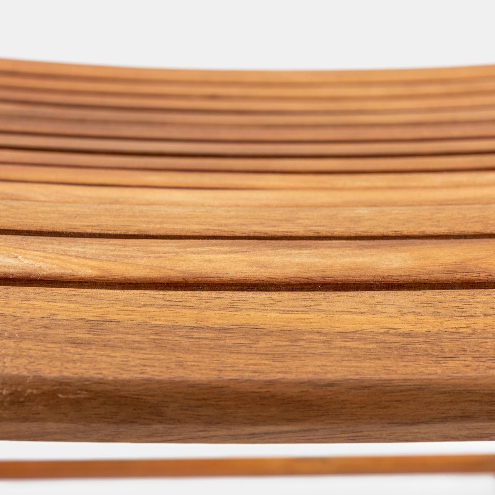 Set pranzo con tavolo 160x80 cm con 4 sedie pieghevoli in legno di acacia - Paja