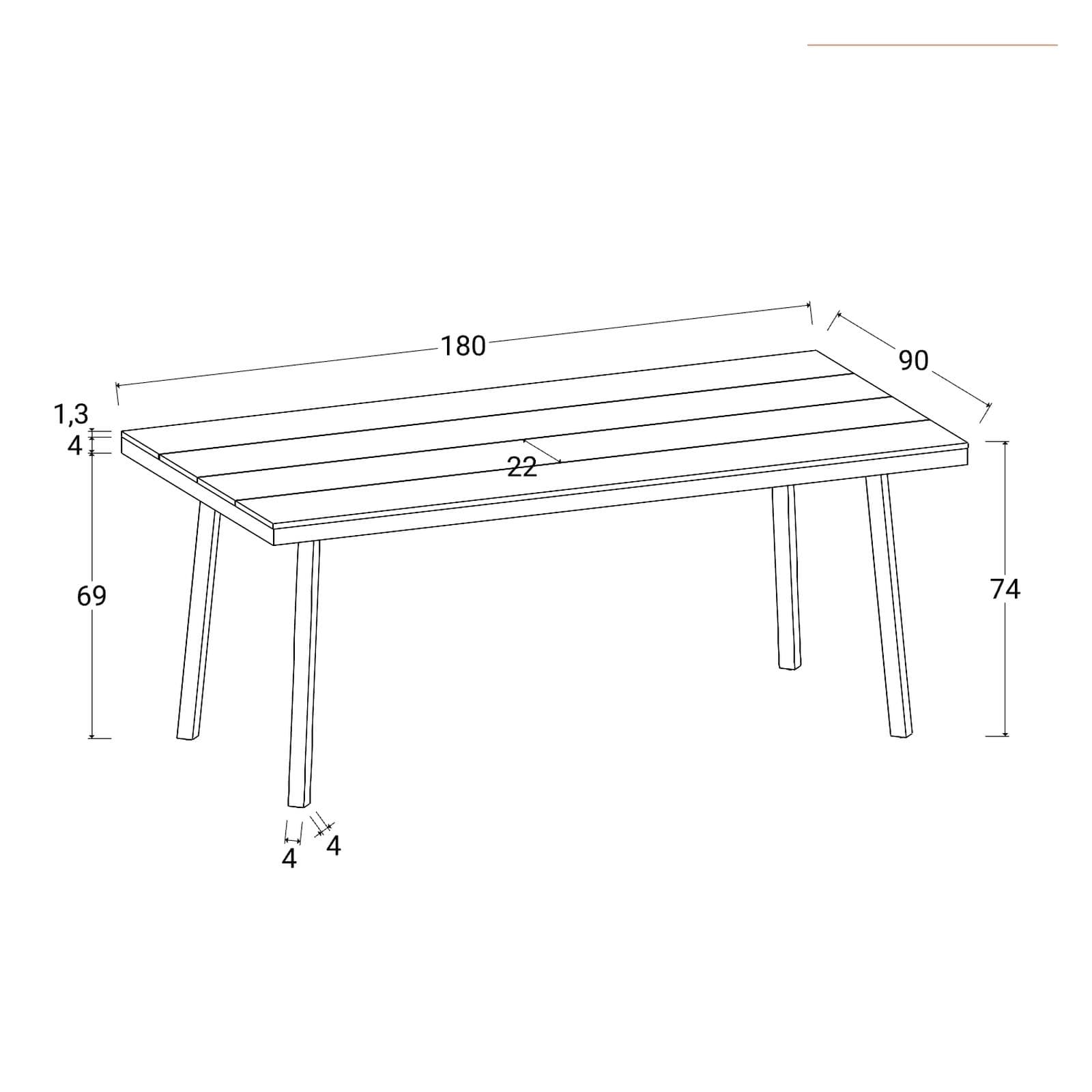 Set pranzo tavolo 180x90 cm top effetto legno e 6 sedie con braccioli in metallo tortora - Ibisco