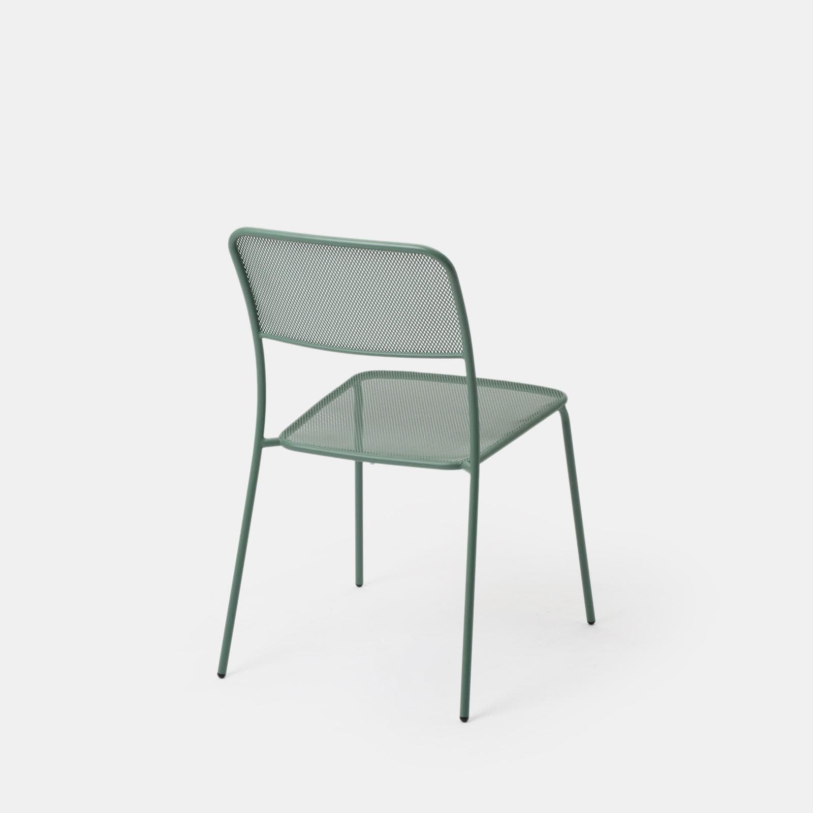 Set bistrot tavolo 60x60 cm e 2 sedie in acciaio verde marino - Faber
