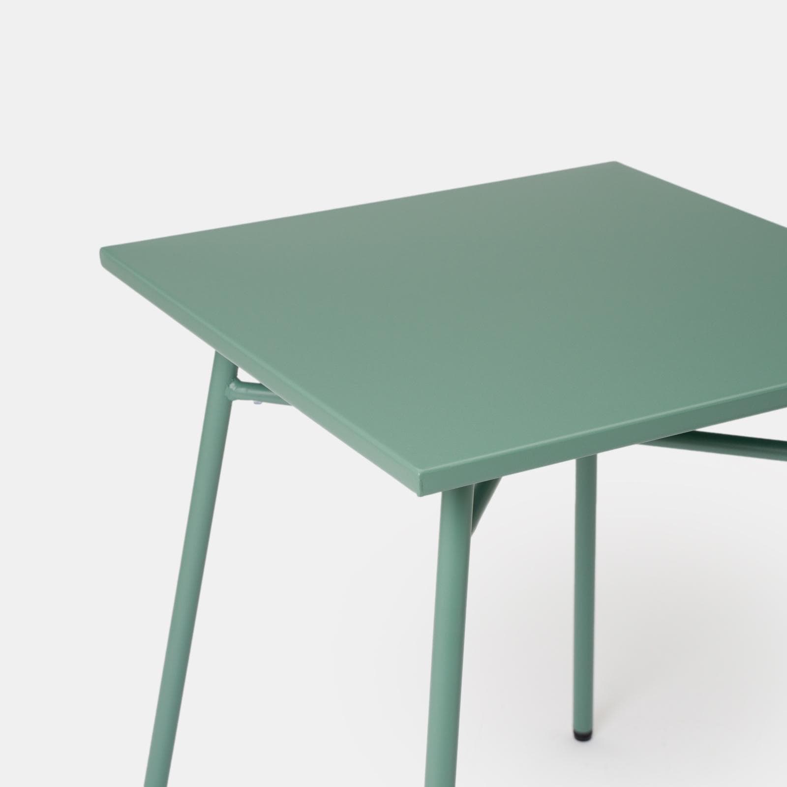 Set bistrot tavolo 60x60 cm e 2 sedie in acciaio verde marino - Faber