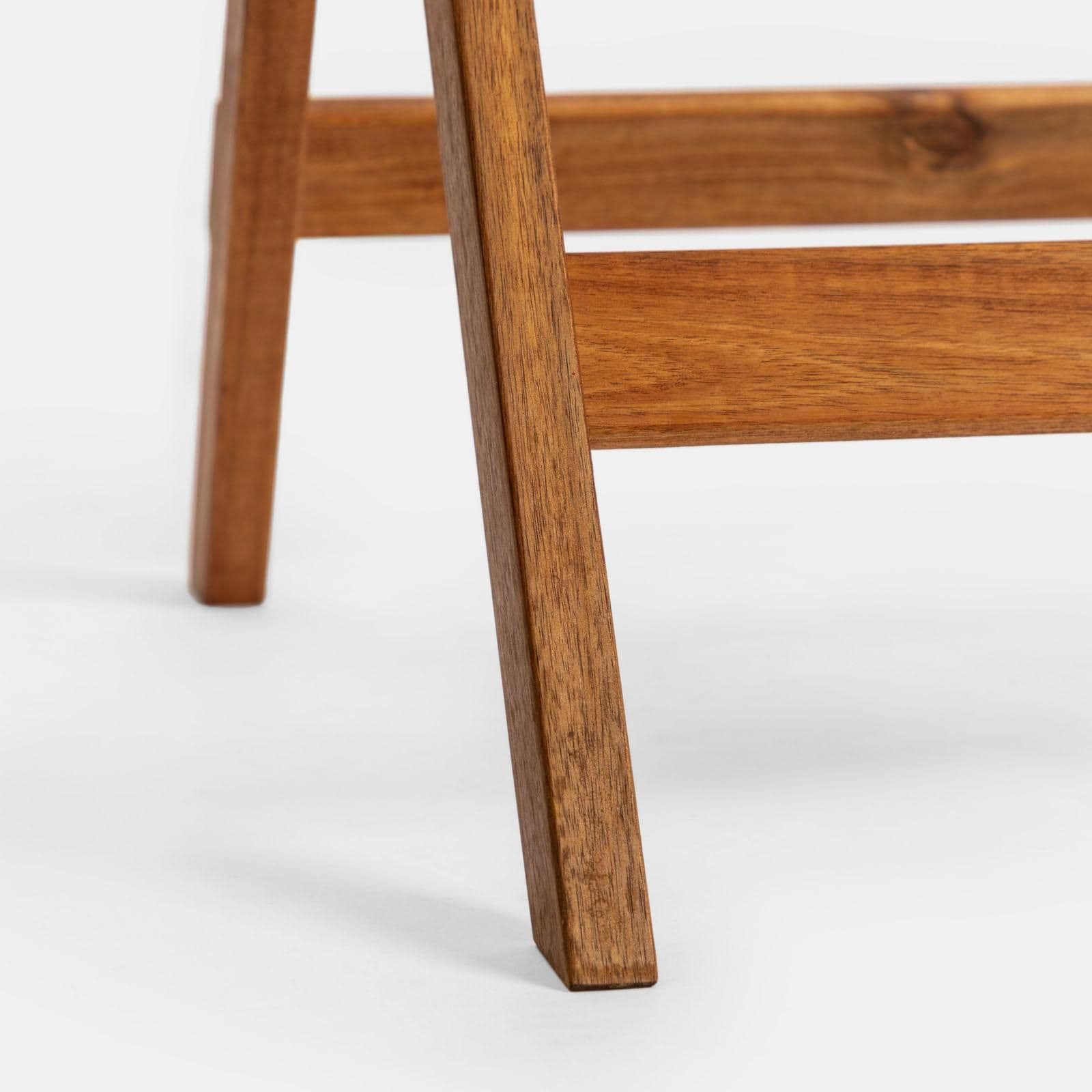Set bistrot tavolo 60x60 cm e 2 sedie pieghevoli in legno d'acacia - Paja