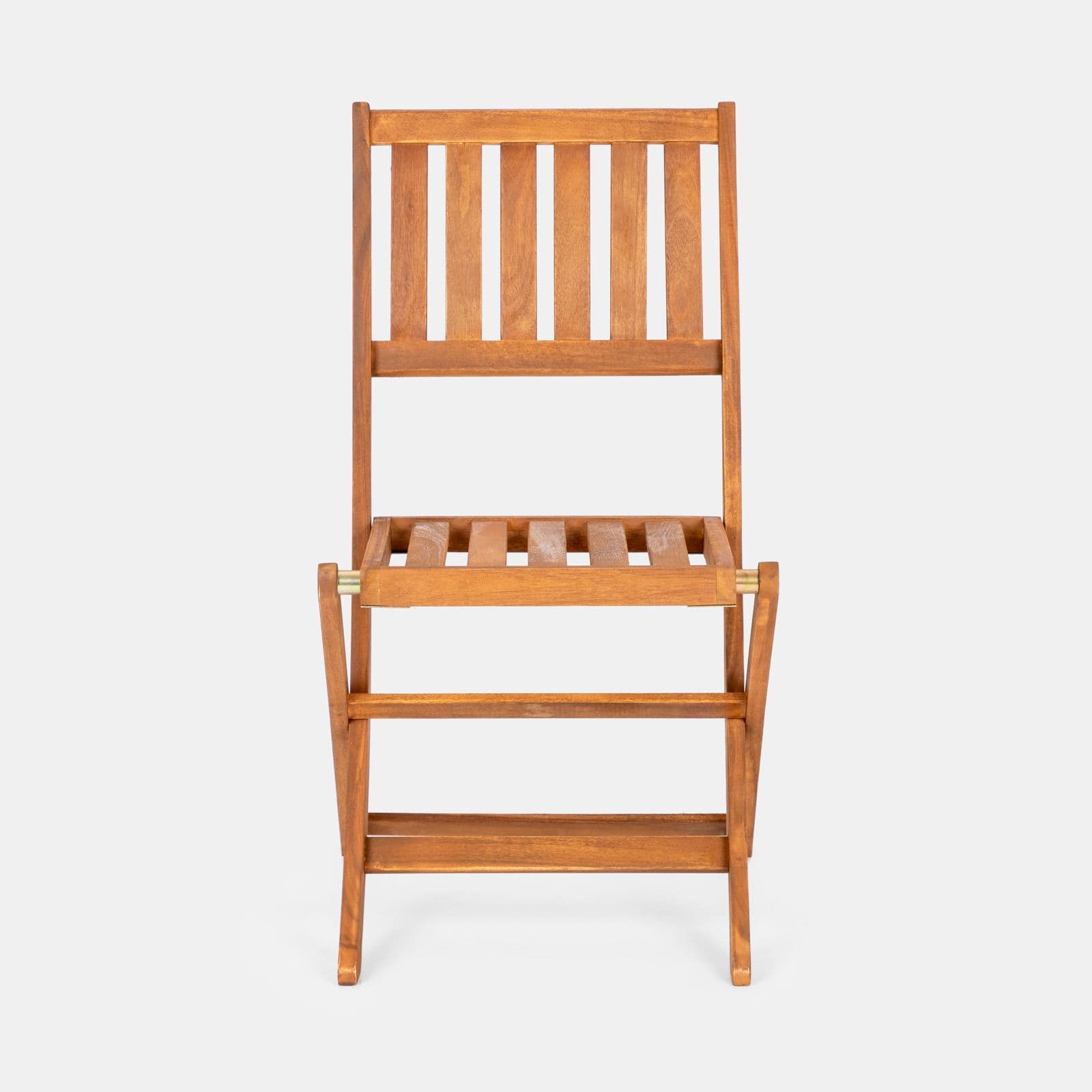 Set bistrot tavolo 60x60 cm e 2 sedie pieghevoli in legno d'acacia - Paja