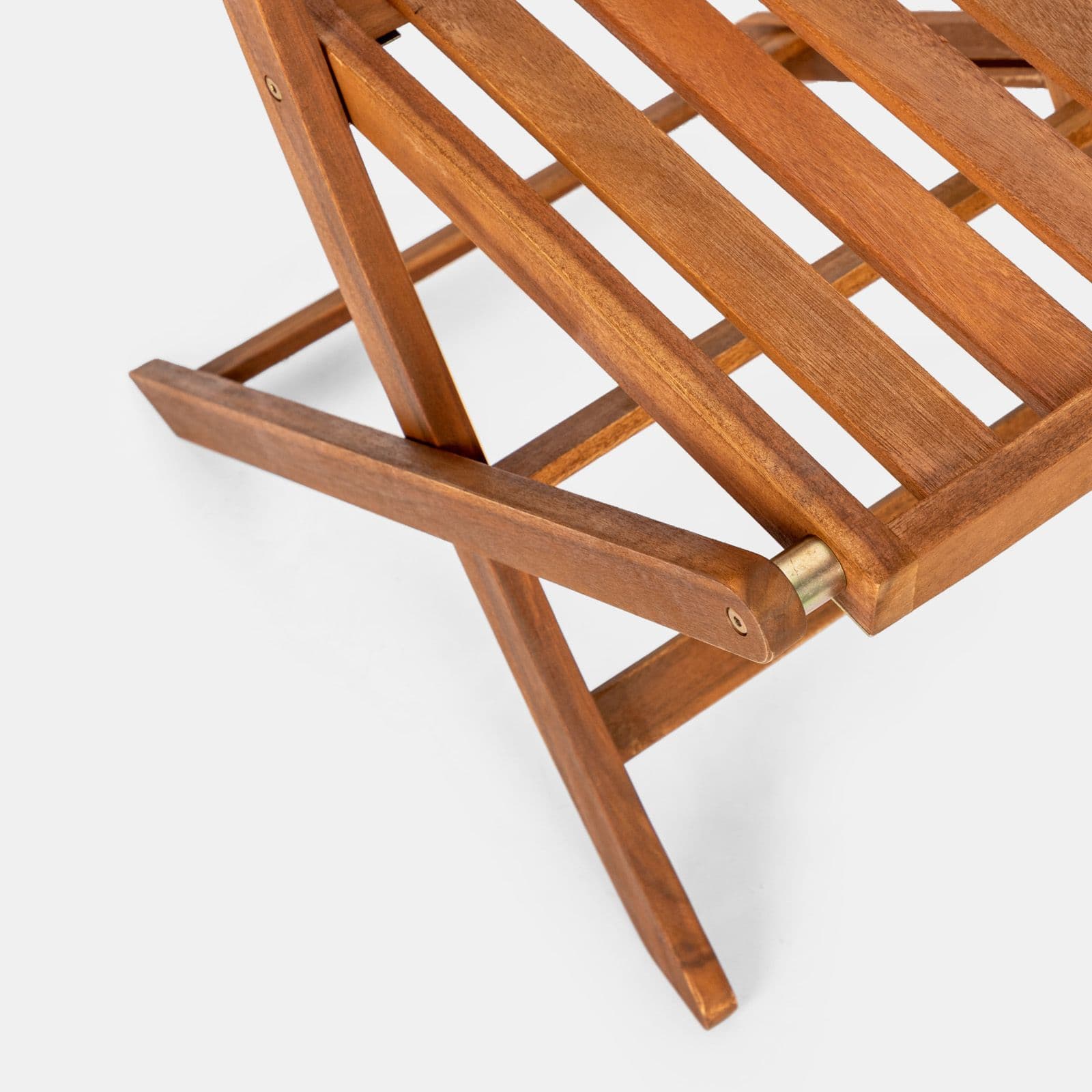 Set bistrot tavolo 60x60 cm e 2 sedie pieghevoli in legno d'acacia - Paja