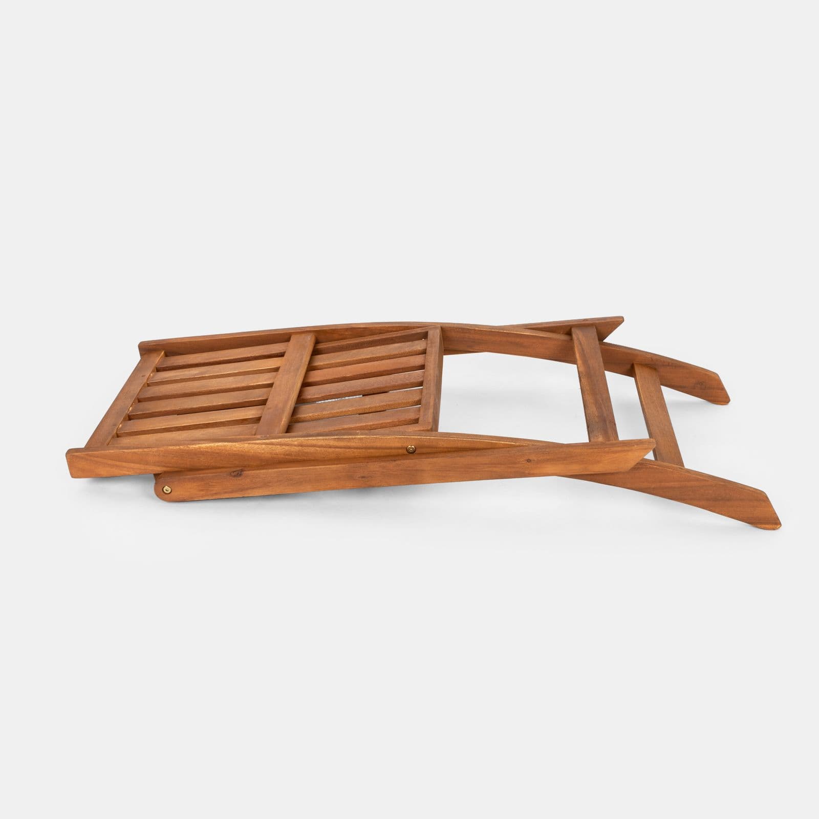 Set bistrot tavolo 60x60 cm e 2 sedie pieghevoli in legno d'acacia - Paja