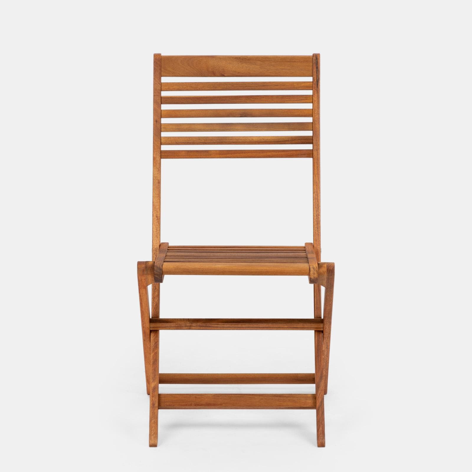 Set bistrot con tavolo 60x60 cm e 2 sedie pieghevoli in legno di acacia - Paja