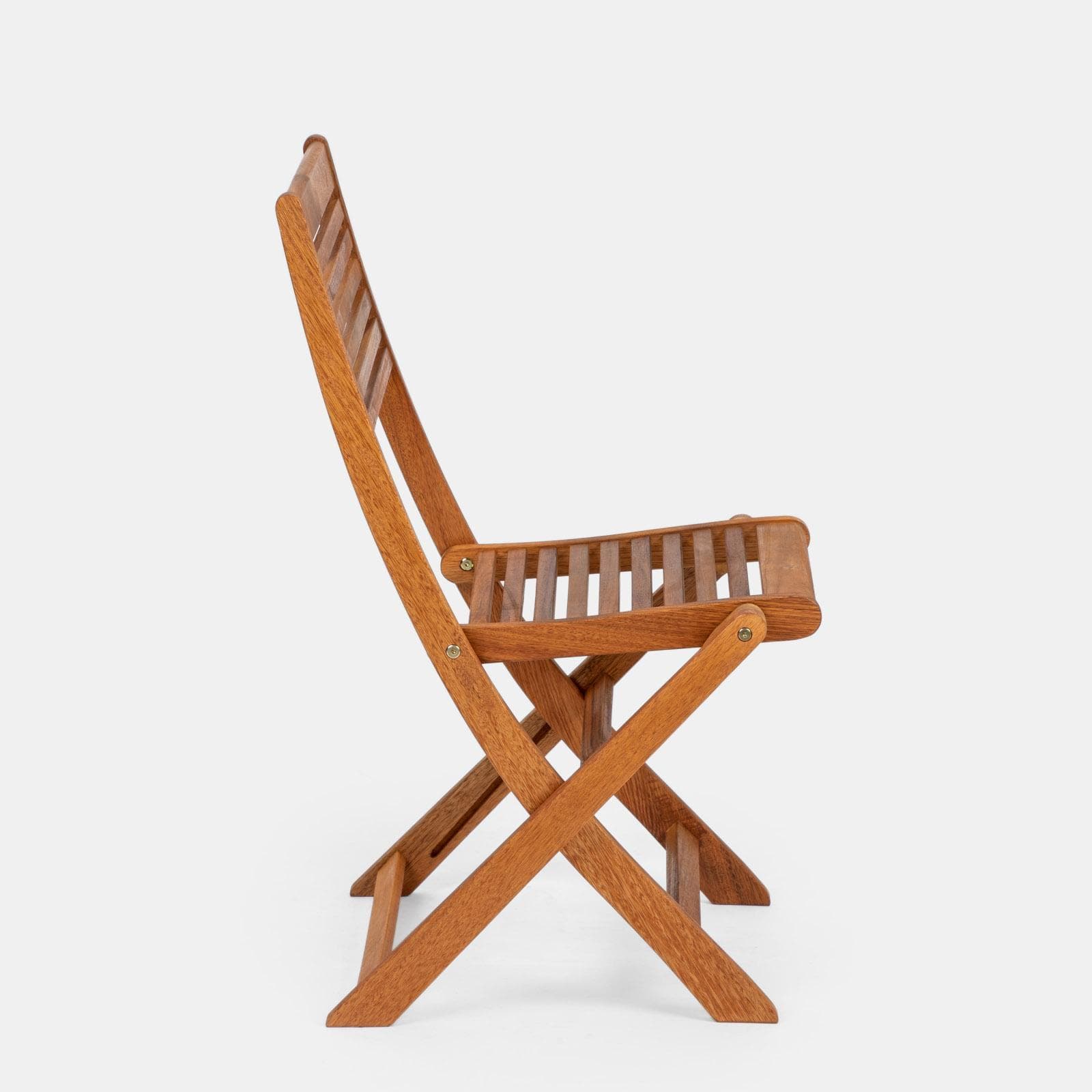 Set bistrot con tavolo 60x60 cm e 2 sedie pieghevoli in legno di acacia - Paja