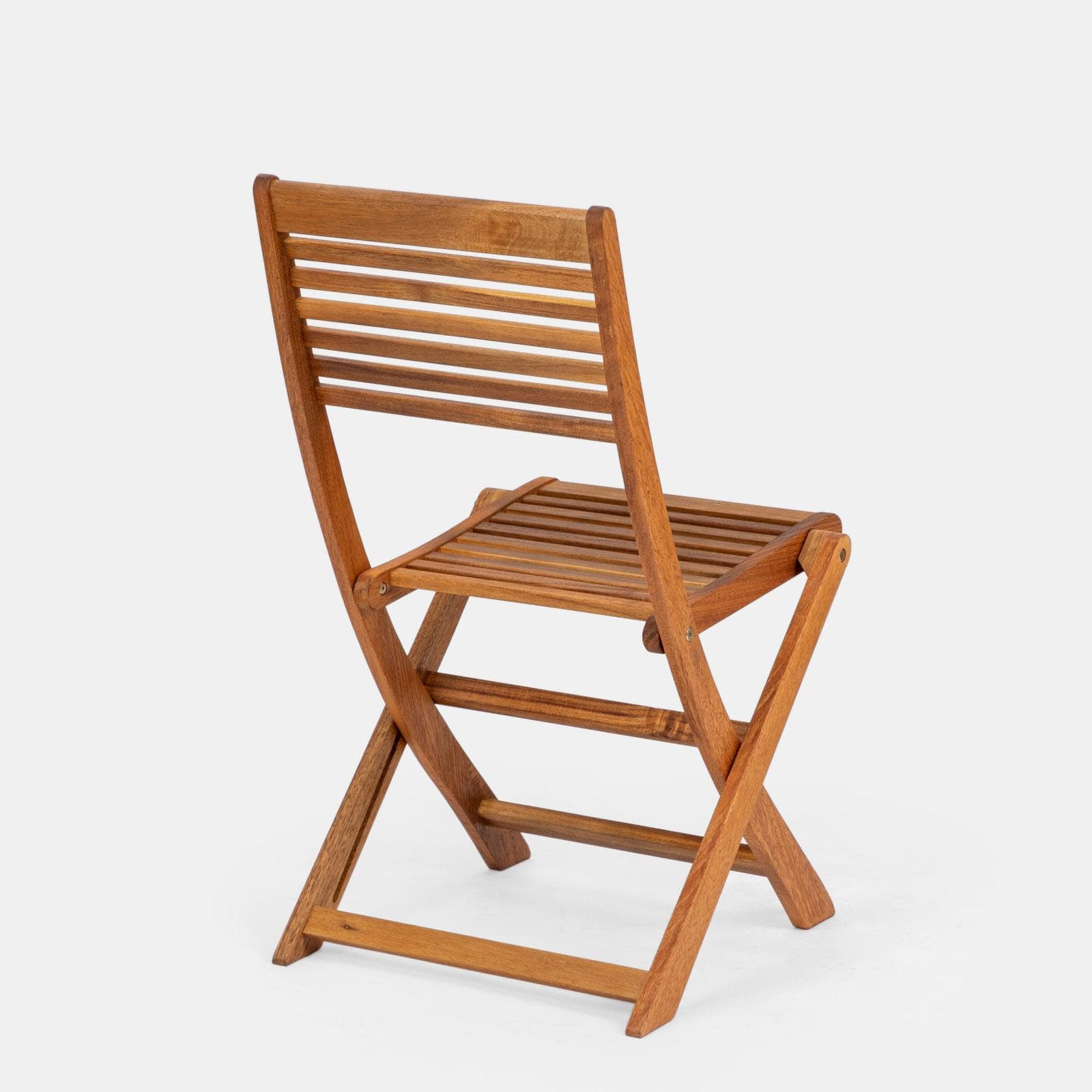 Set bistrot con tavolo 60x60 cm e 2 sedie pieghevoli in legno di acacia - Paja