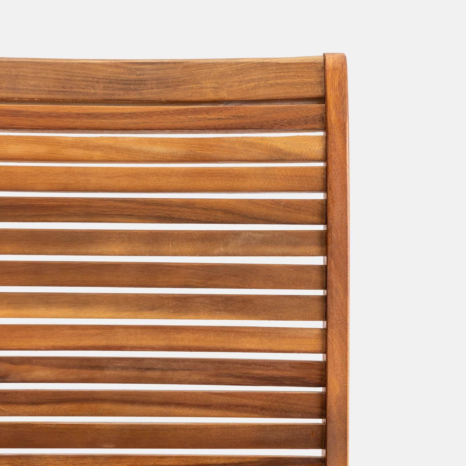 Set bistrot con tavolo 60x60 cm con 2 sedie pieghevoli in legno di acacia - Paja
