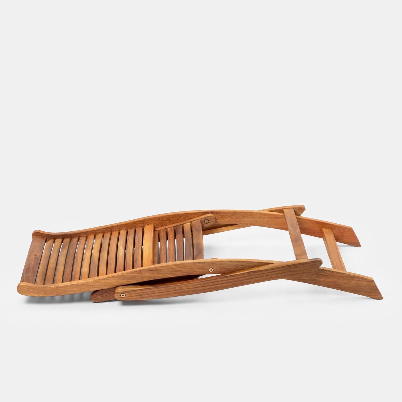 Set bistrot con tavolo 60x60 cm con 2 sedie pieghevoli in legno di acacia - Paja