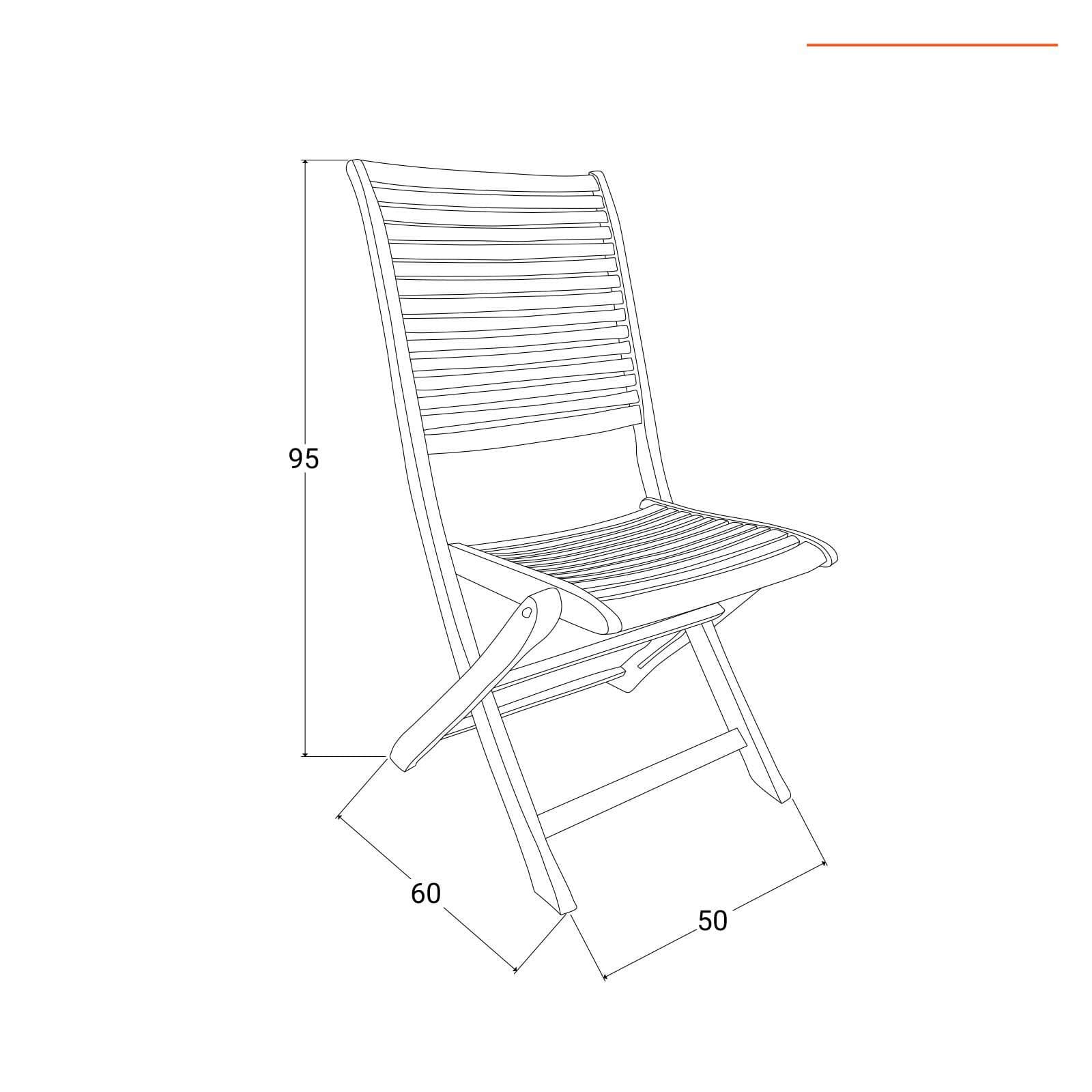 Set bistrot con tavolo 60x60 cm con 2 sedie pieghevoli in legno di acacia - Paja