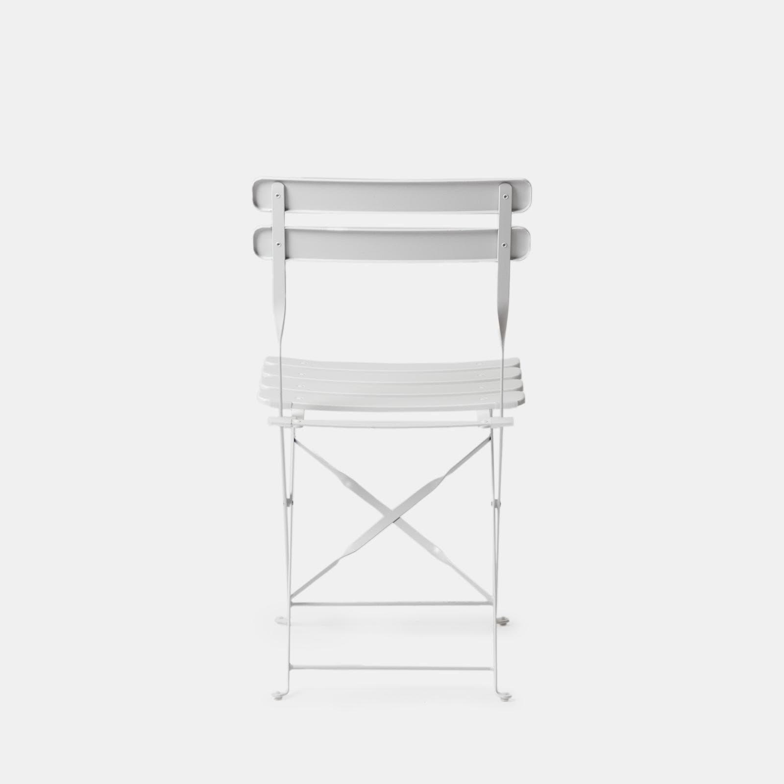 Set pranzo pieghevole tavolo 110x70 cm e 4 sedie in metallo bianco - Atelier