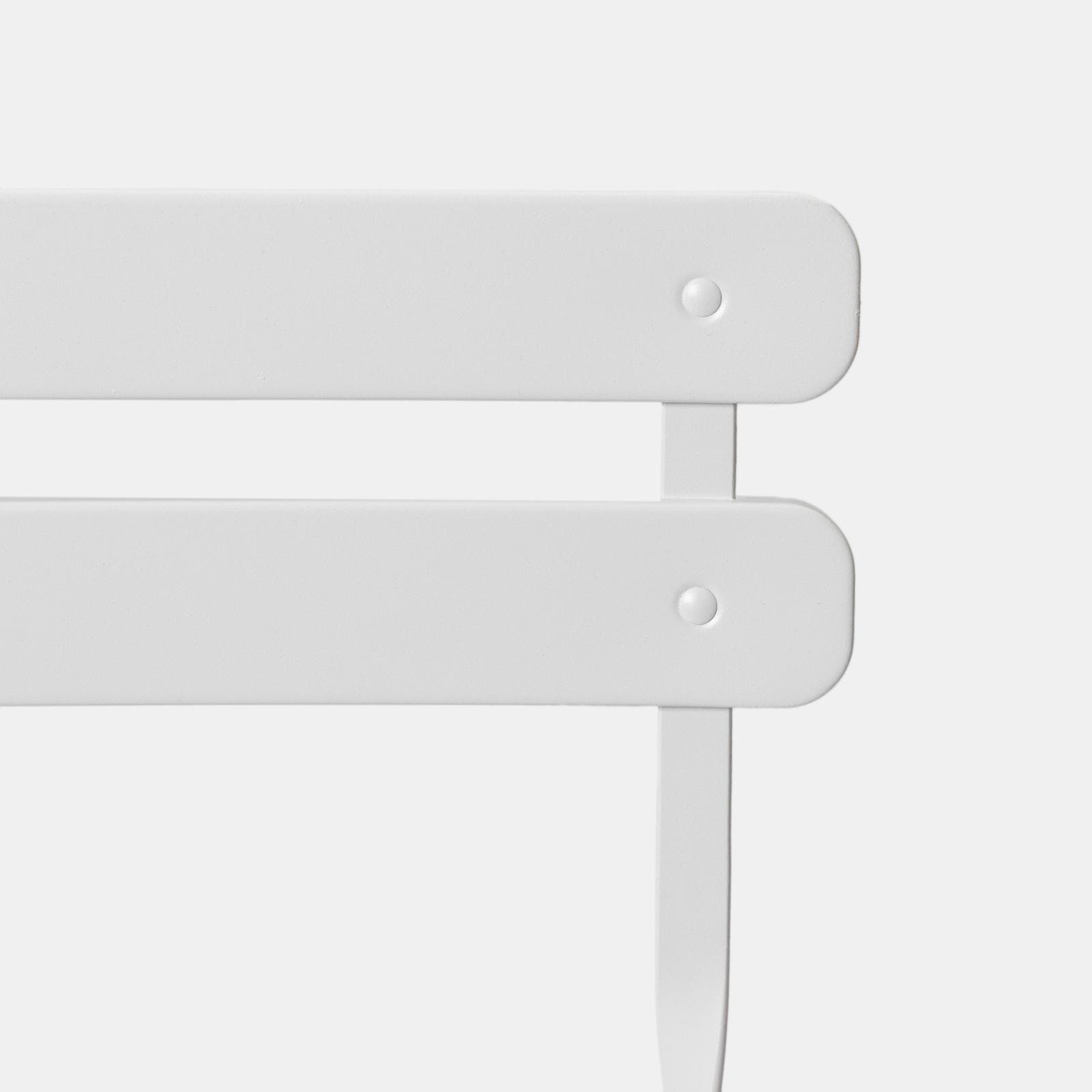 Set pranzo pieghevole tavolo 110x70 cm e 4 sedie in metallo bianco - Atelier