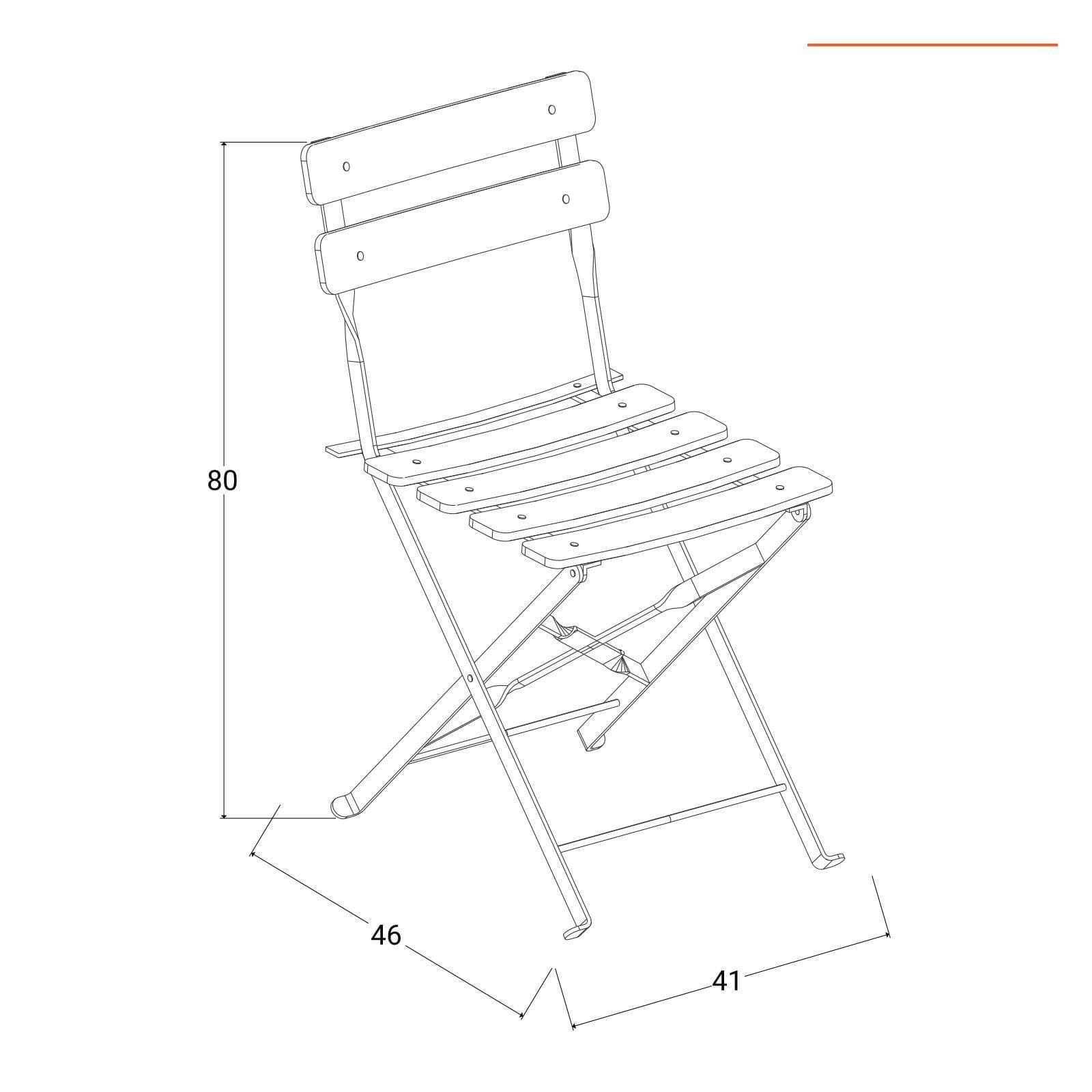 Set pranzo pieghevole tavolo 110x70 cm e 4 sedie in metallo bianco - Atelier