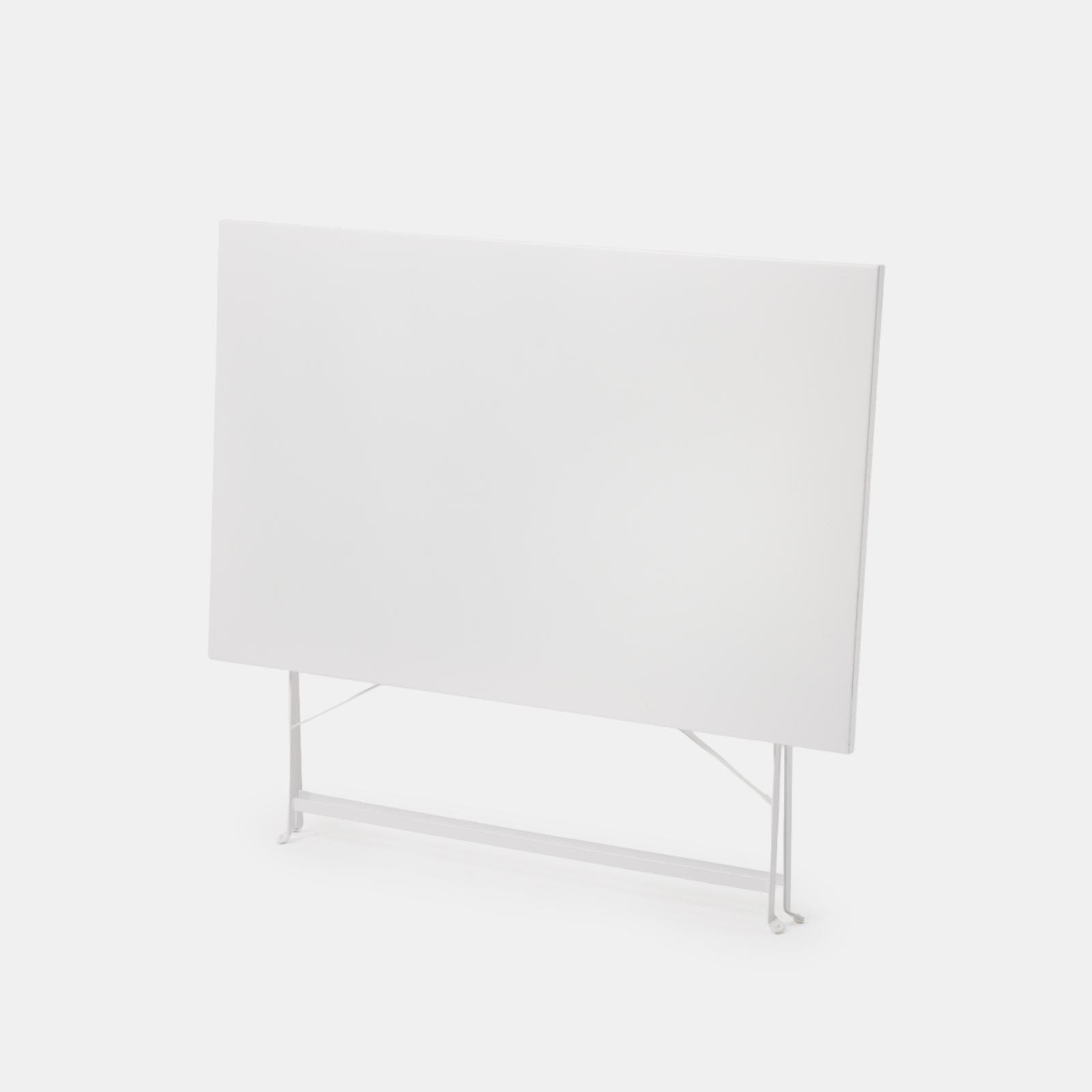 Set pranzo pieghevole tavolo 110x70 cm e 4 sedie in metallo bianco - Atelier