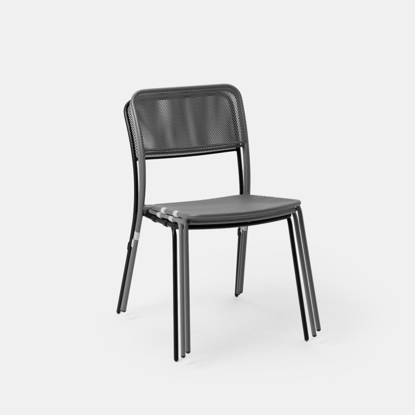 Set bistrot tavolo 70x70 cm e 2 sedie in acciaio verde oliva - Faber