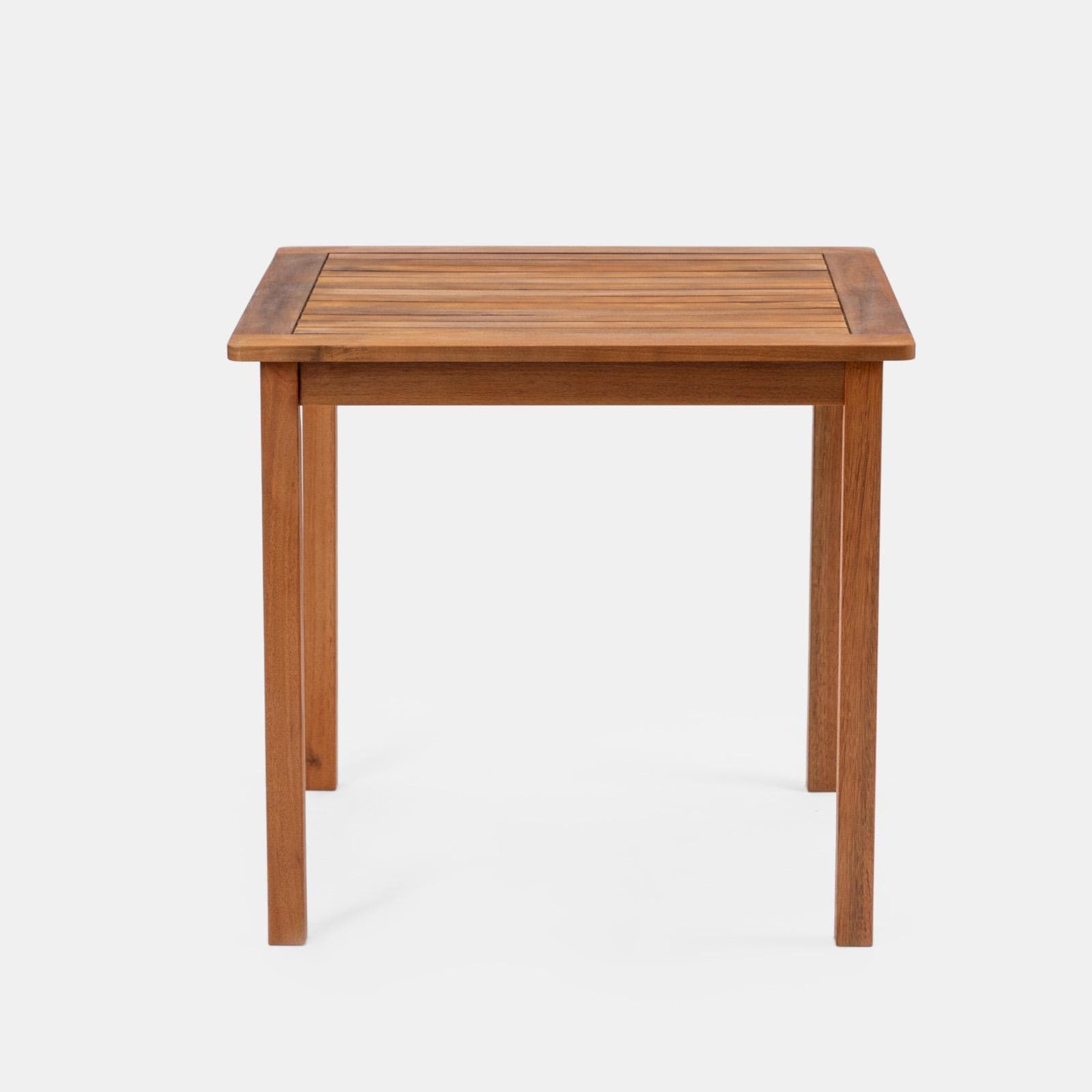 Set pranzo tavolo 80x80 cm e 4 sedie regista tortora in legno d'acacia - Paja