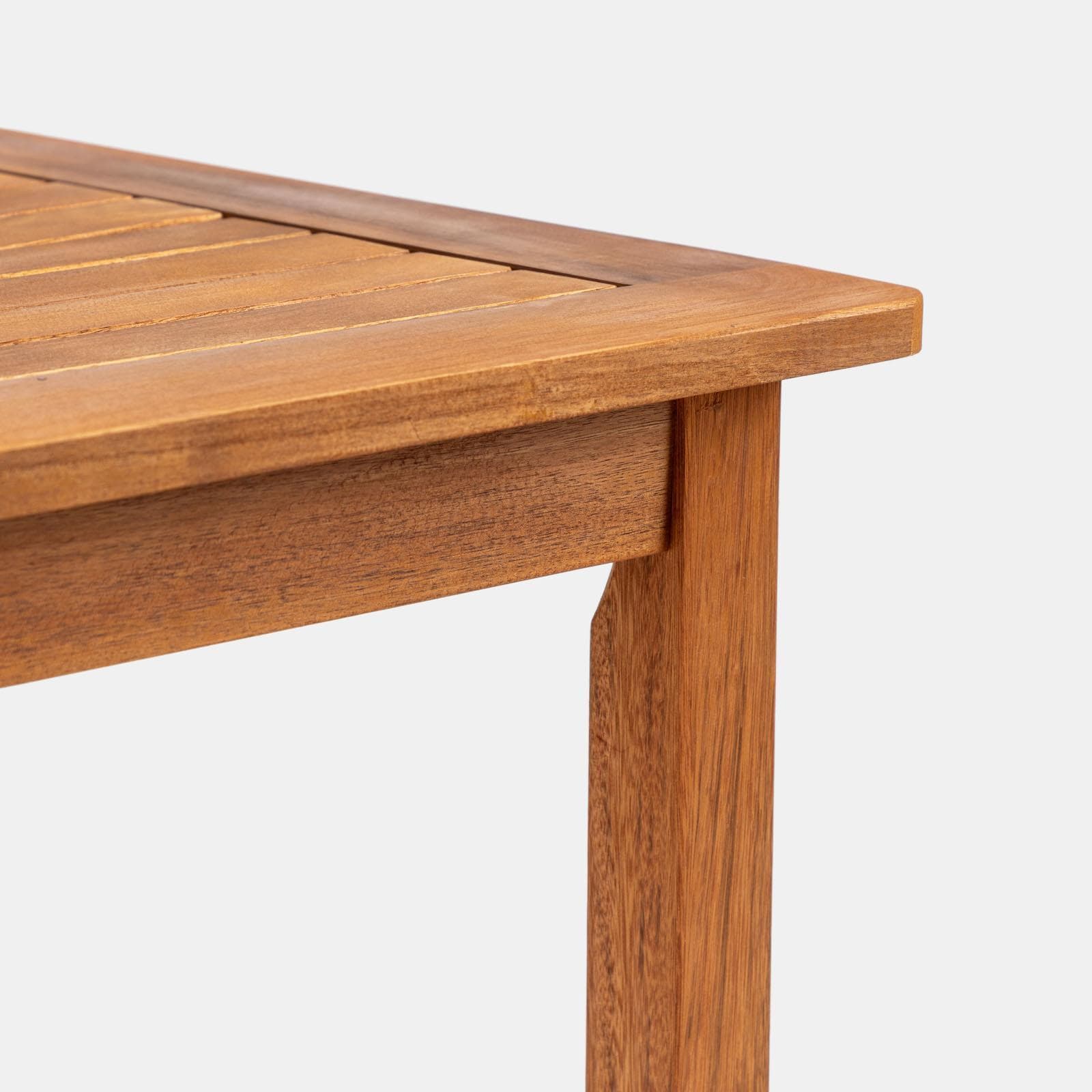 Set pranzo tavolo 80x80 cm e 4 sedie regista tortora in legno d'acacia - Paja