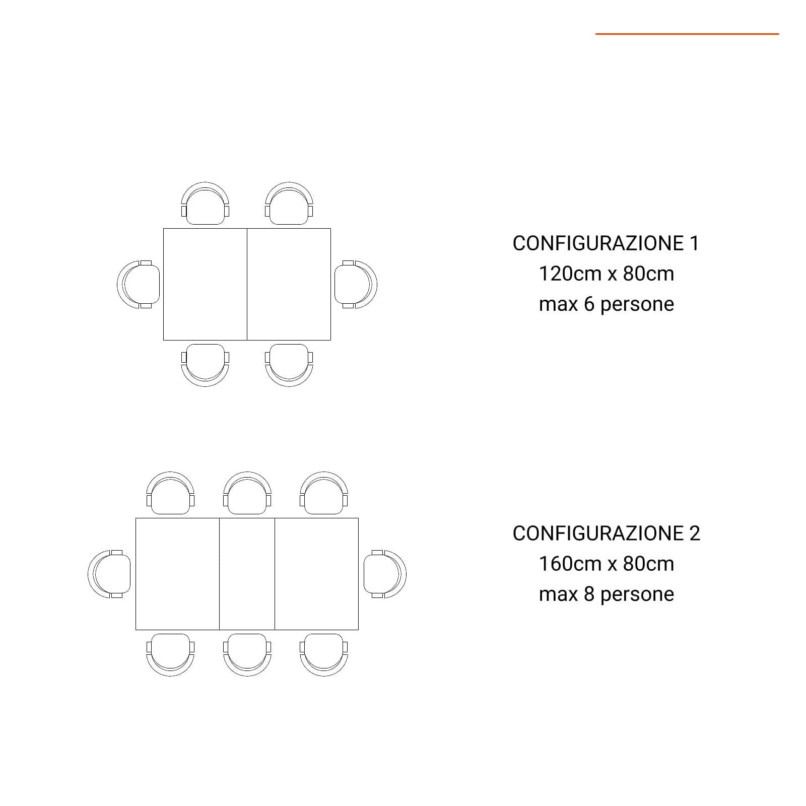 Set pranzo tavolo allungabile 120/160x80 cm e 4 sedie pieghevoli in legno di acacia e corda tortora - Yadira
